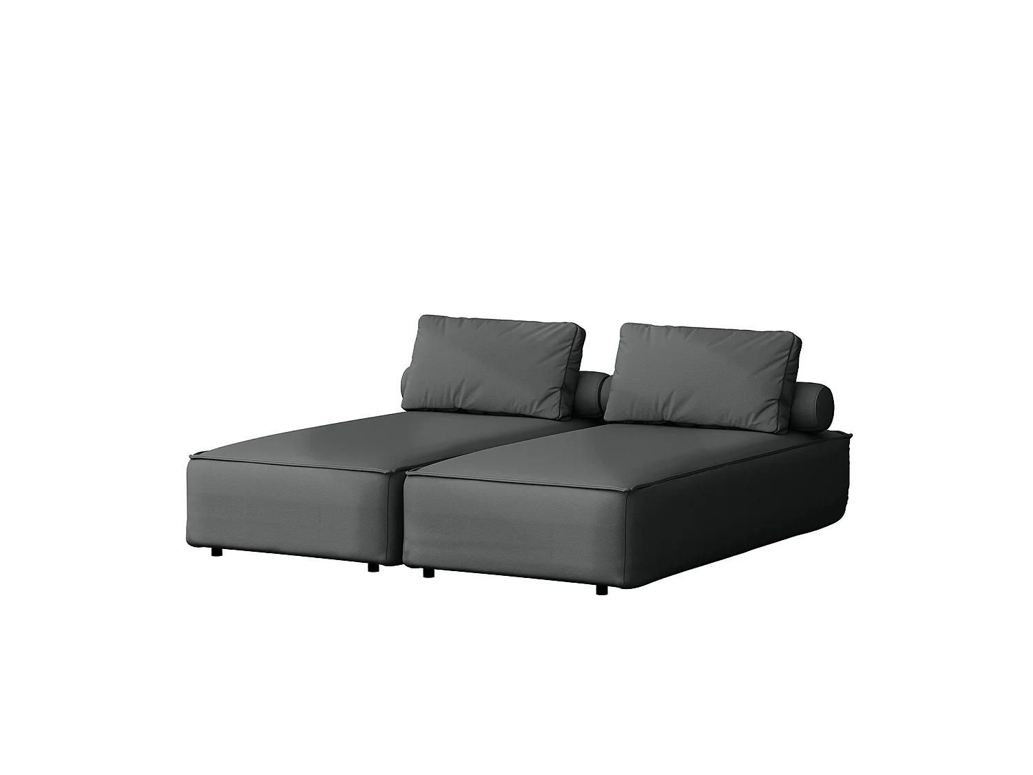 Komplet 2 szezlongów Patio, tkanina Odyssey, anthracite (03)