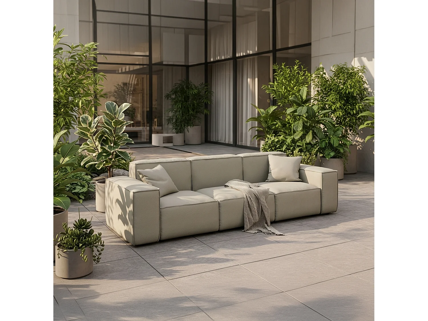 Sofa 3-osobowa Patio, tkanina Odyssey, pearl (01)