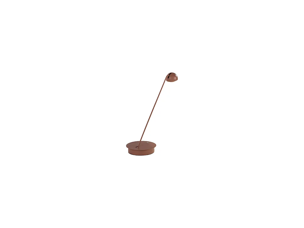 Justerbar LED-bordlampe 7W 3000K-6000K i mat terrakottafarvet metal med integreret touch-dæmper, højde 47 cm - Perenz