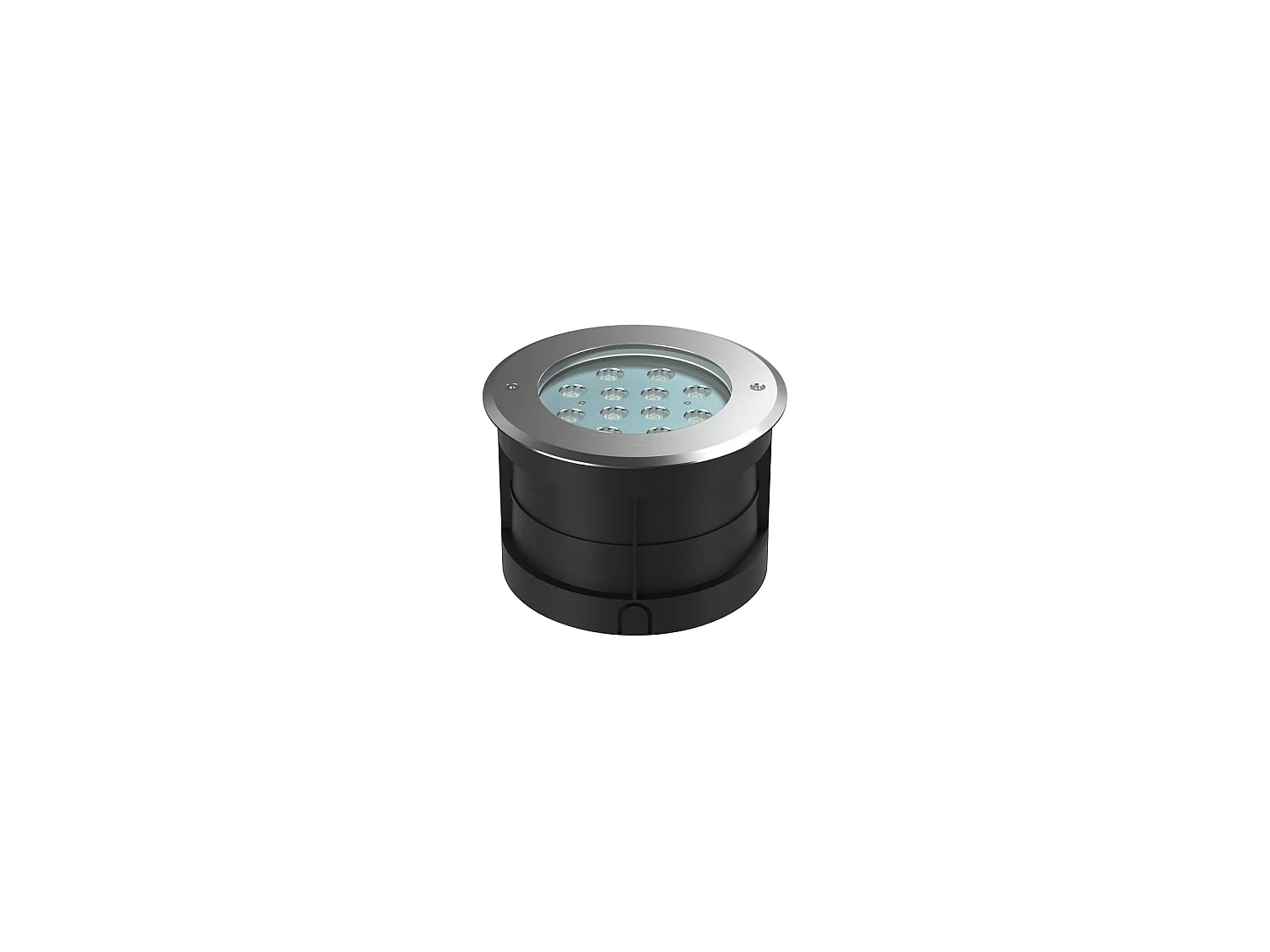 Sigma 12 LED inbouw vloerspot, 3000K, IP65 ronde spot, 30° stralingshoek, 304 roestvrij staal, zilverkleurige afwerking - Beneito & Faure