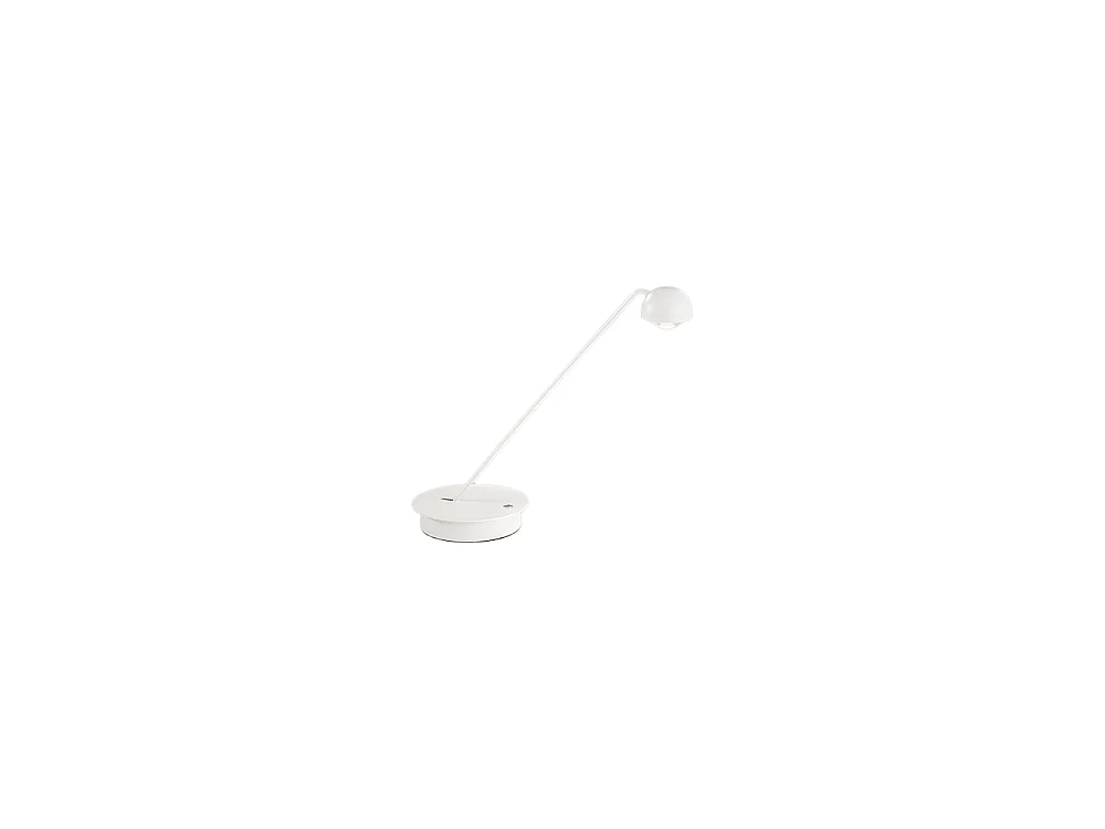 Justerbar LED-bordlampe 7W 3000K-6000K i mat hvid metal med integreret touch-dæmper, højde 47 cm - Perenz