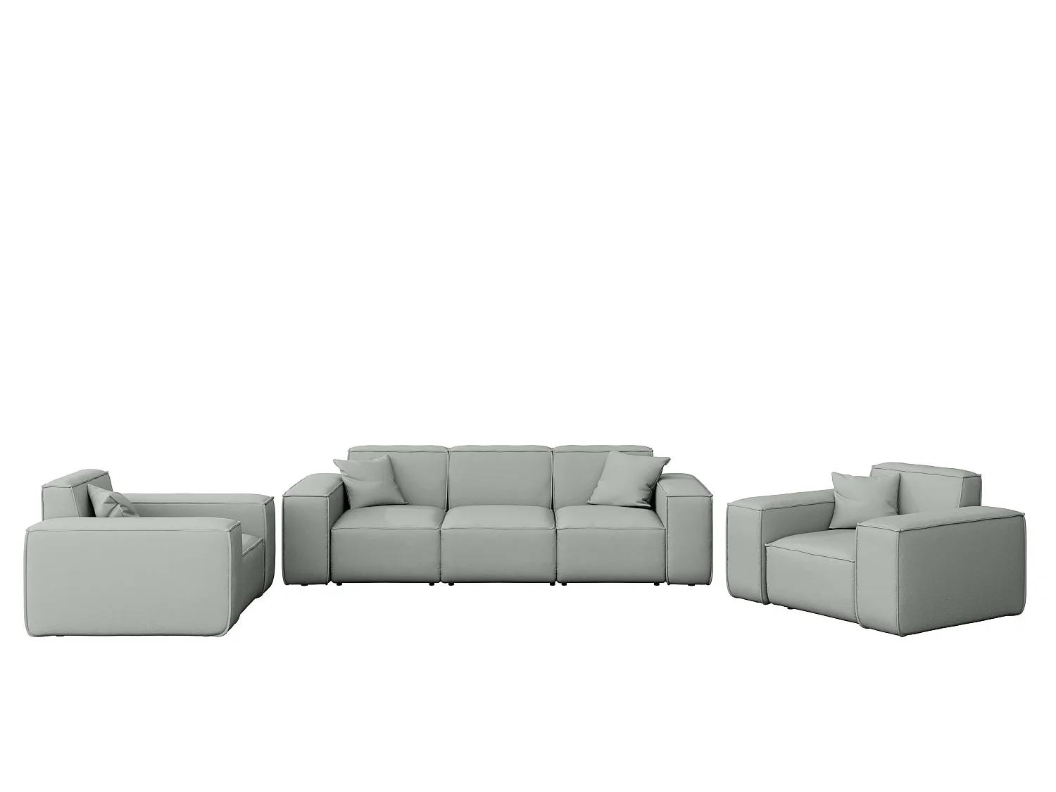 Zestaw 3+1+1 Patio, tkanina Odyssey, cement (02)