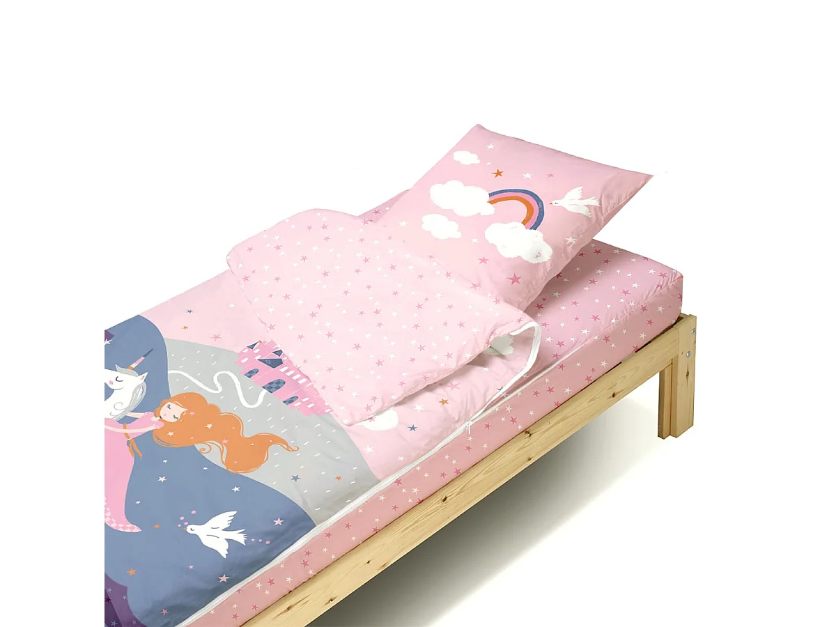 Caradou® Licorne - Couchage enfant prêt à dormir 3 en 1 - 90x190cm