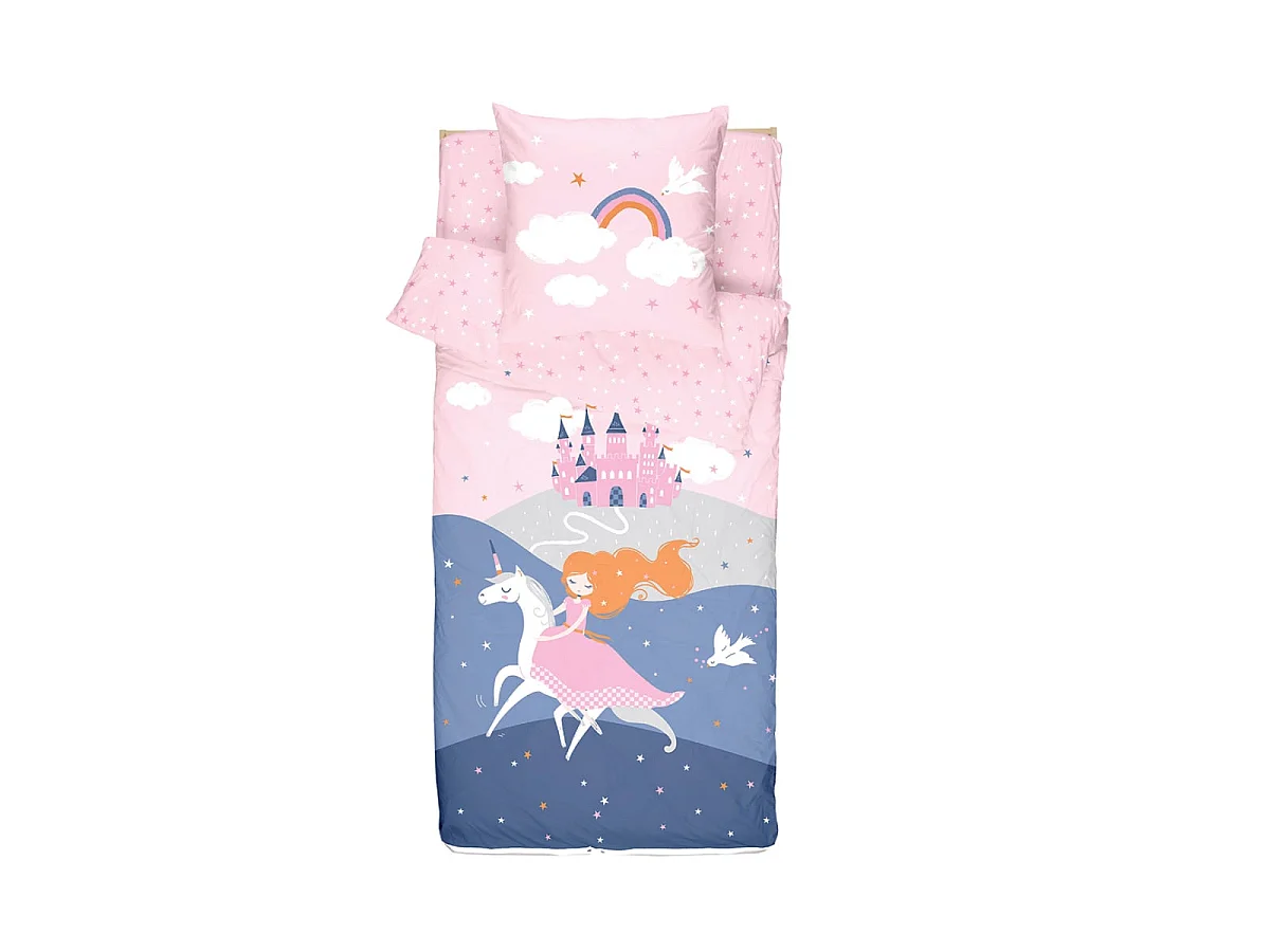 Caradou® Licorne - Couchage enfant prêt à dormir 3 en 1 - 90x190cm