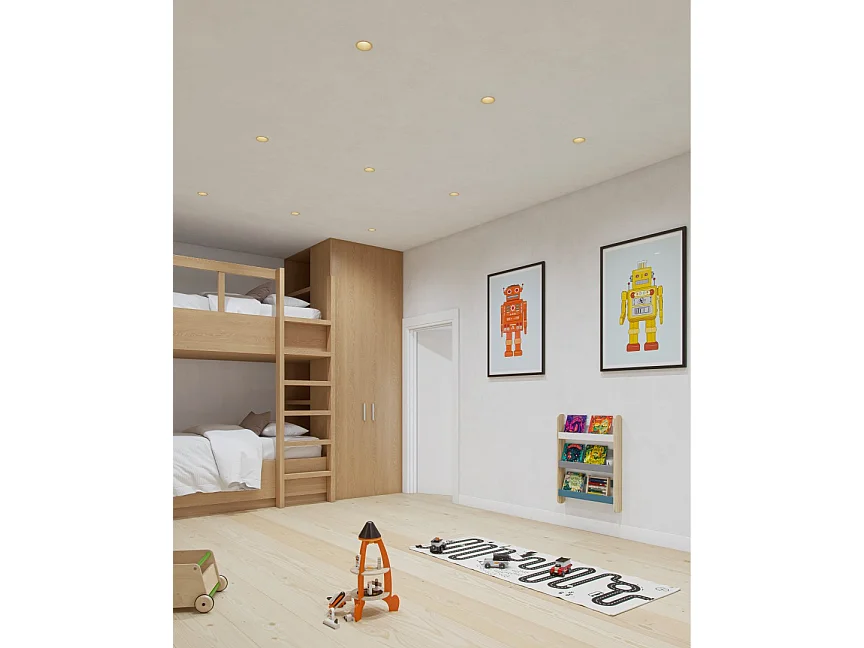 Pulcom SQ Asymmetrische 8W 38º LED Inbouwspot met kleurtemperatuurschakelaar (CCT) 2700K-3200K-4000K Mat Wit - Beneito & Faure Interieurverlichting