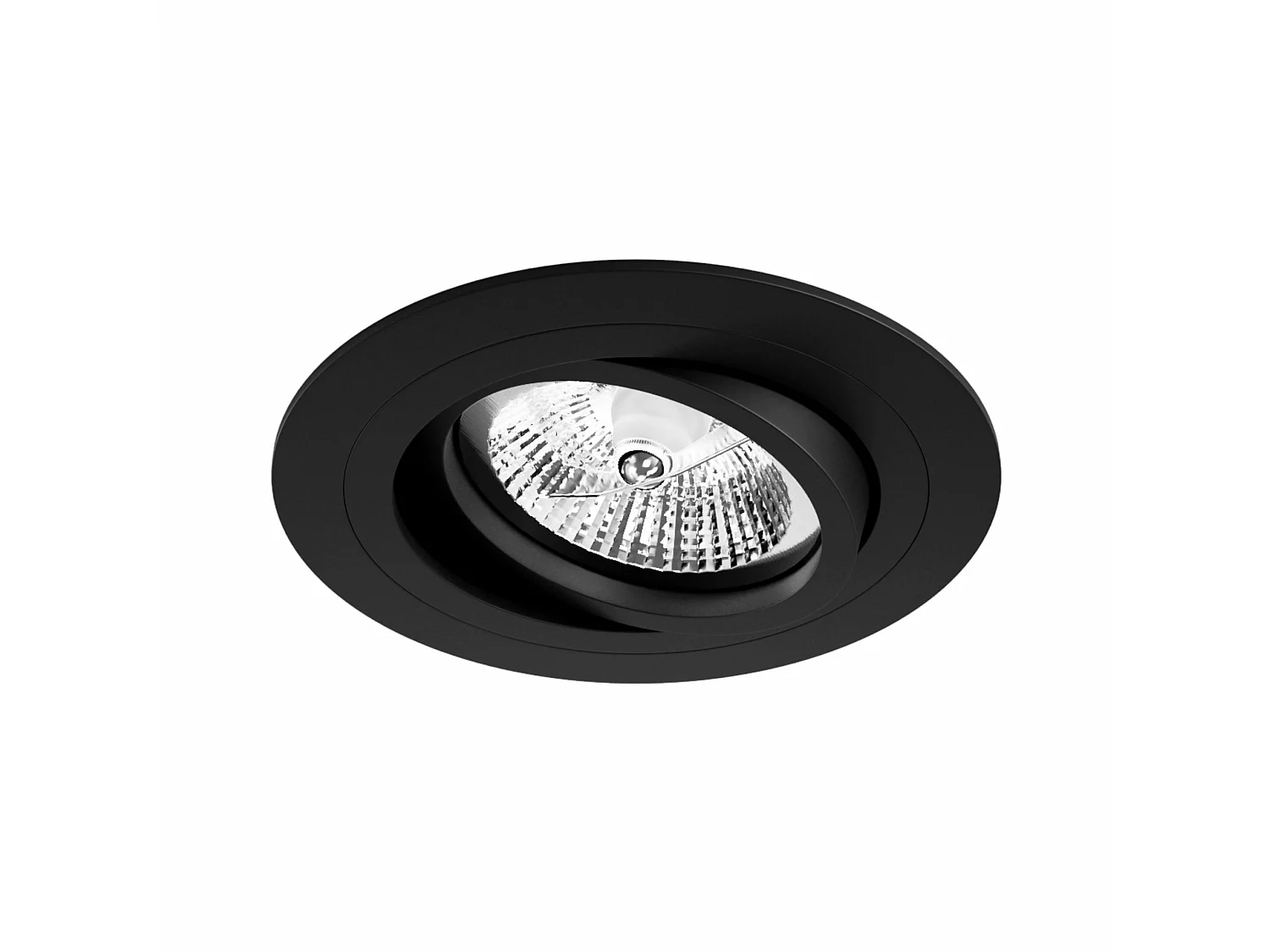 Avant R 111 mm Einbaustrahler für GU10-Leuchtmittel, mattschwarzer Aluminiumrahmen, 45° neigbar und verstellbar - Beneito & Faure