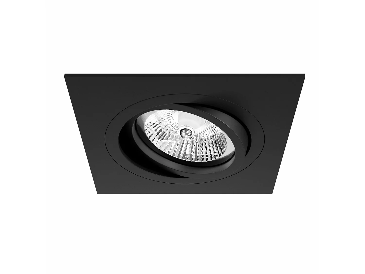 Avant SQ 111 mm verstellbarer Einbaustrahler für GU10-Leuchtmittel, mattschwarzer Aluminiumrahmen, Schutzart IP20 - Beneito & Faure