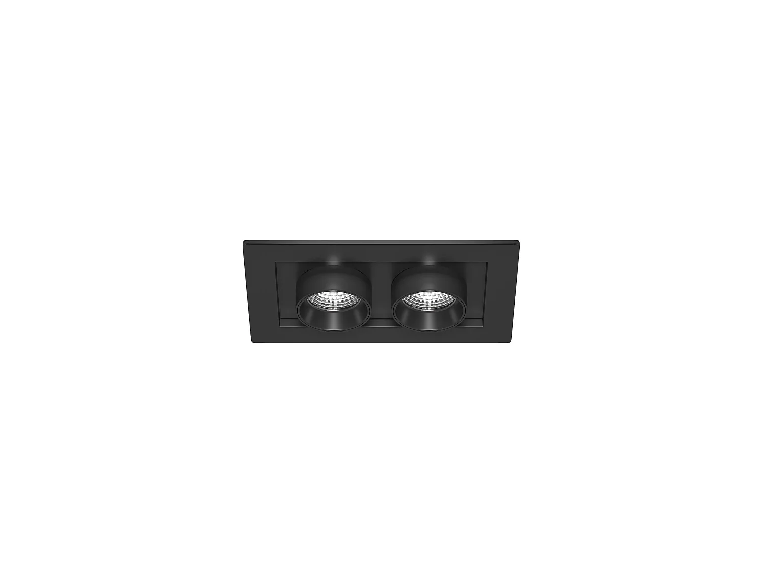 Mini Oxo Rect 2-flammiger LED-Einbaustrahler, 12 W, 42° Farbtemperatur, 2700 K/3200 K/4000 K, Mattschwarz - Beneito & Faure Technical Lighting