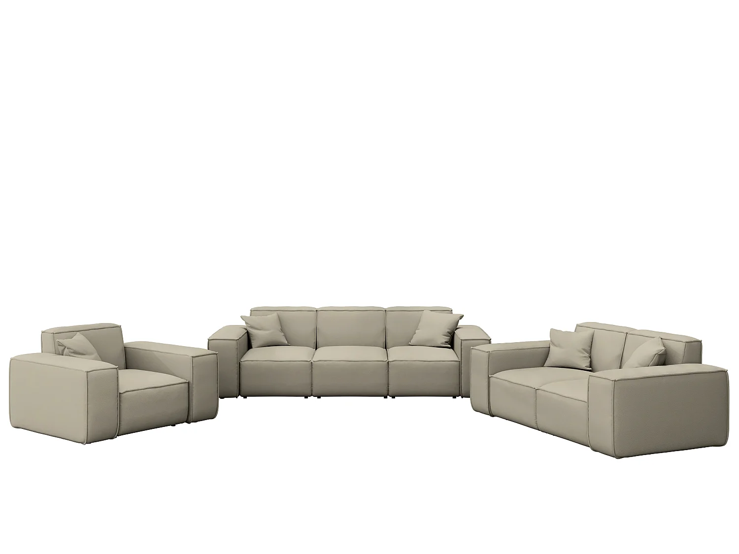 Zestaw 3+2+1 Patio, tkanina Odyssey, pearl (01)