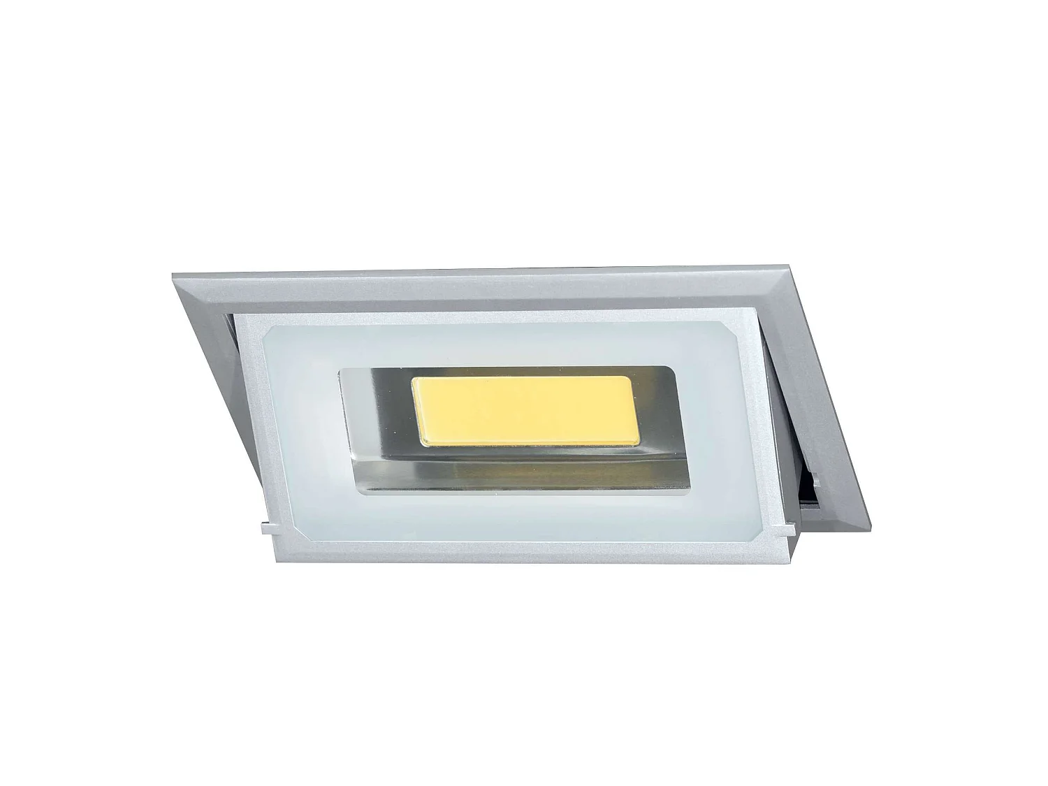 Spot encastrable LED Bonn 40 W 3000 K 100°, éclairage d'ambiance indirect pour intérieur, finition argent mat - Beneito & Faure