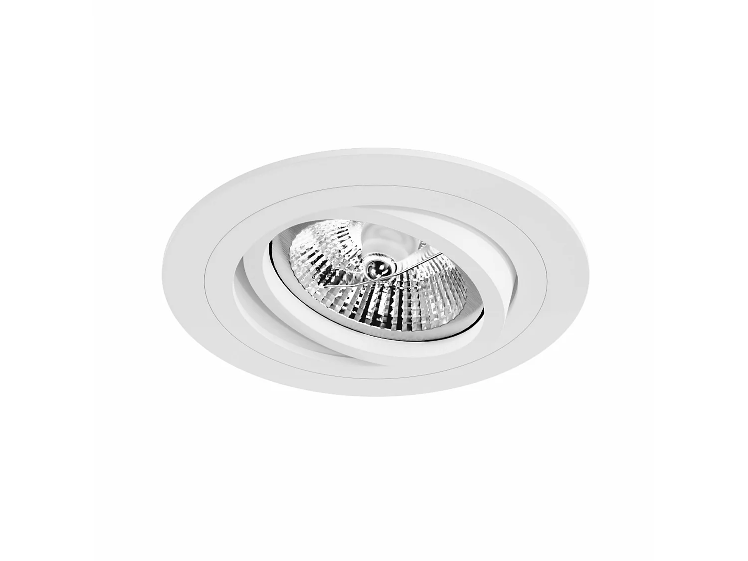 Foco empotrable Avant R de 111 mm para bombillas GU10, marco de aluminio blanco mate, inclinable y ajustable a 45 grados - Beneito & Faure