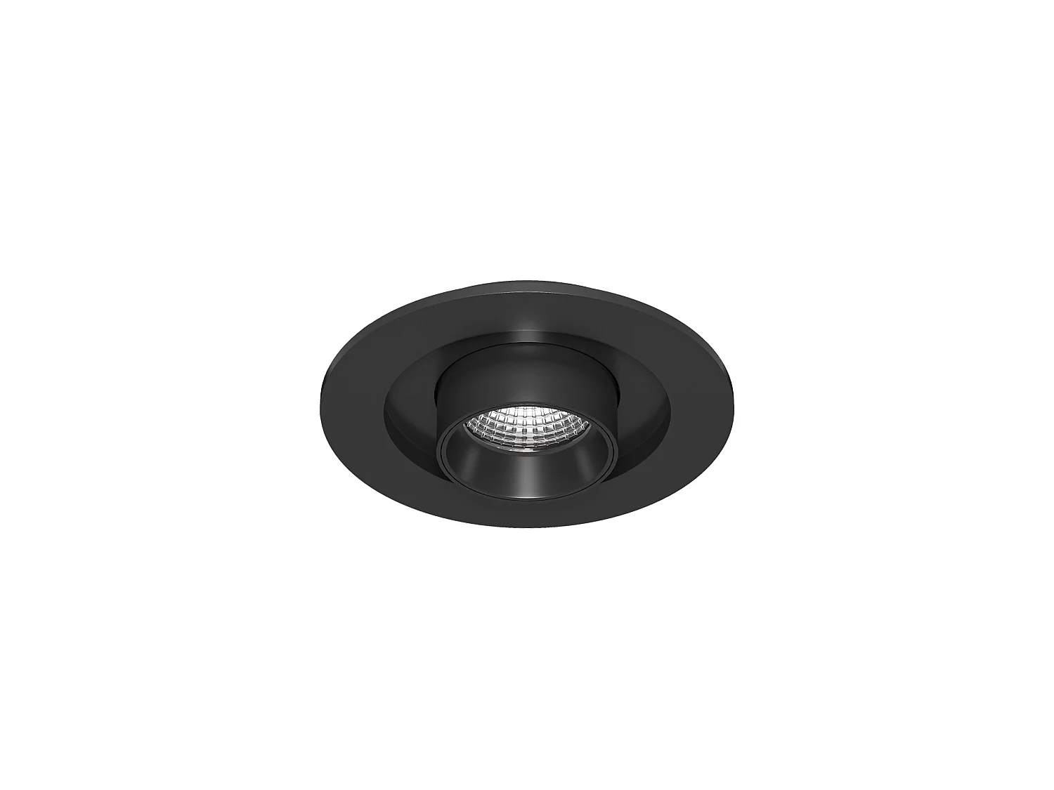 Mini Oxo R LED-Einbaustrahler 6W 42º CCT-Schalter 2700K/3200K/4000K Mattschwarz - Verstellbarer, einziehbarer Strahler - Beneito & Faure