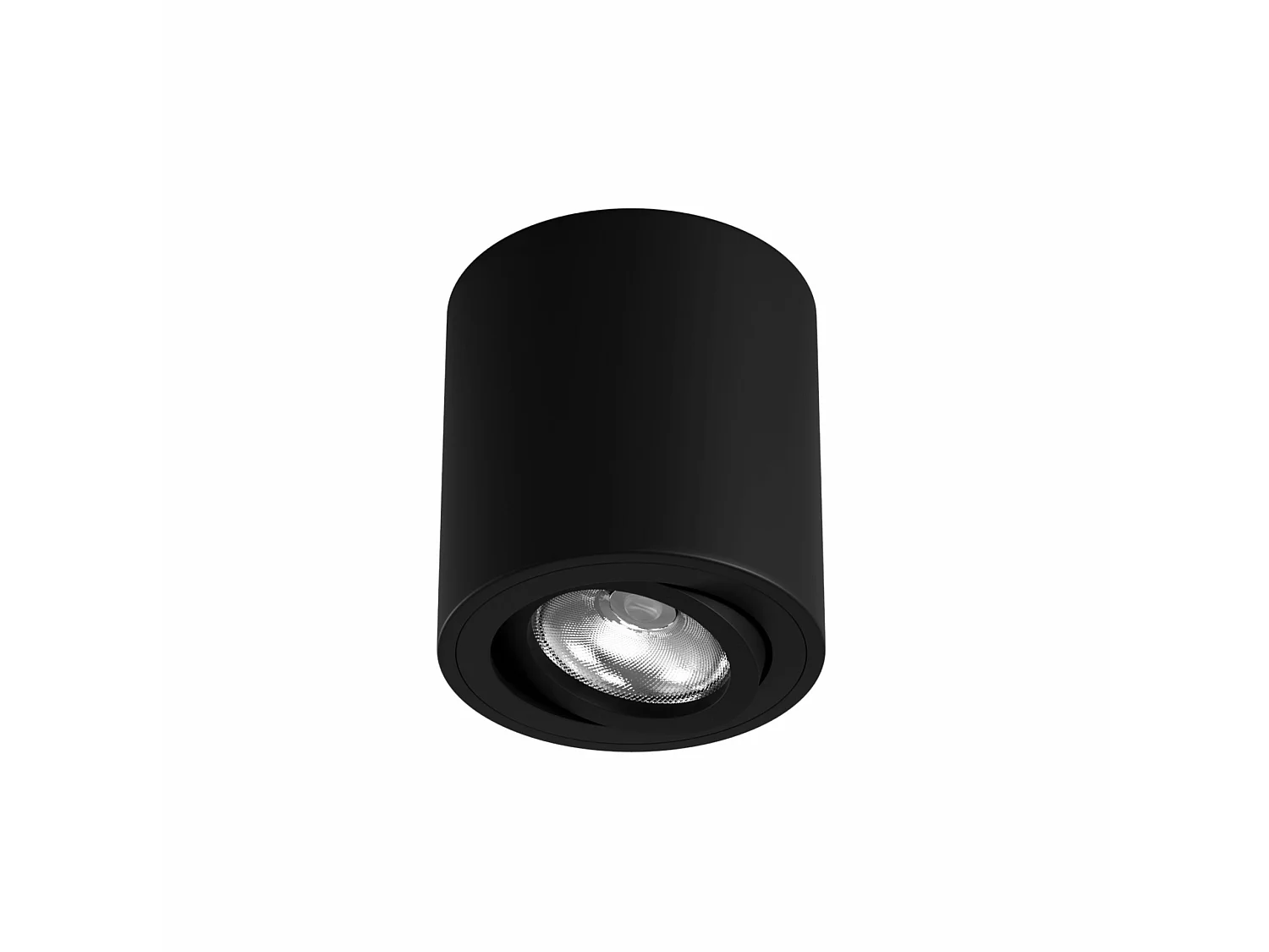 Spot encastré LED GU10 50 mm One Surface, noir mat, IP20, orientable à 360°, inclinable à 45°, pour usage intérieur - Beneito & Faure