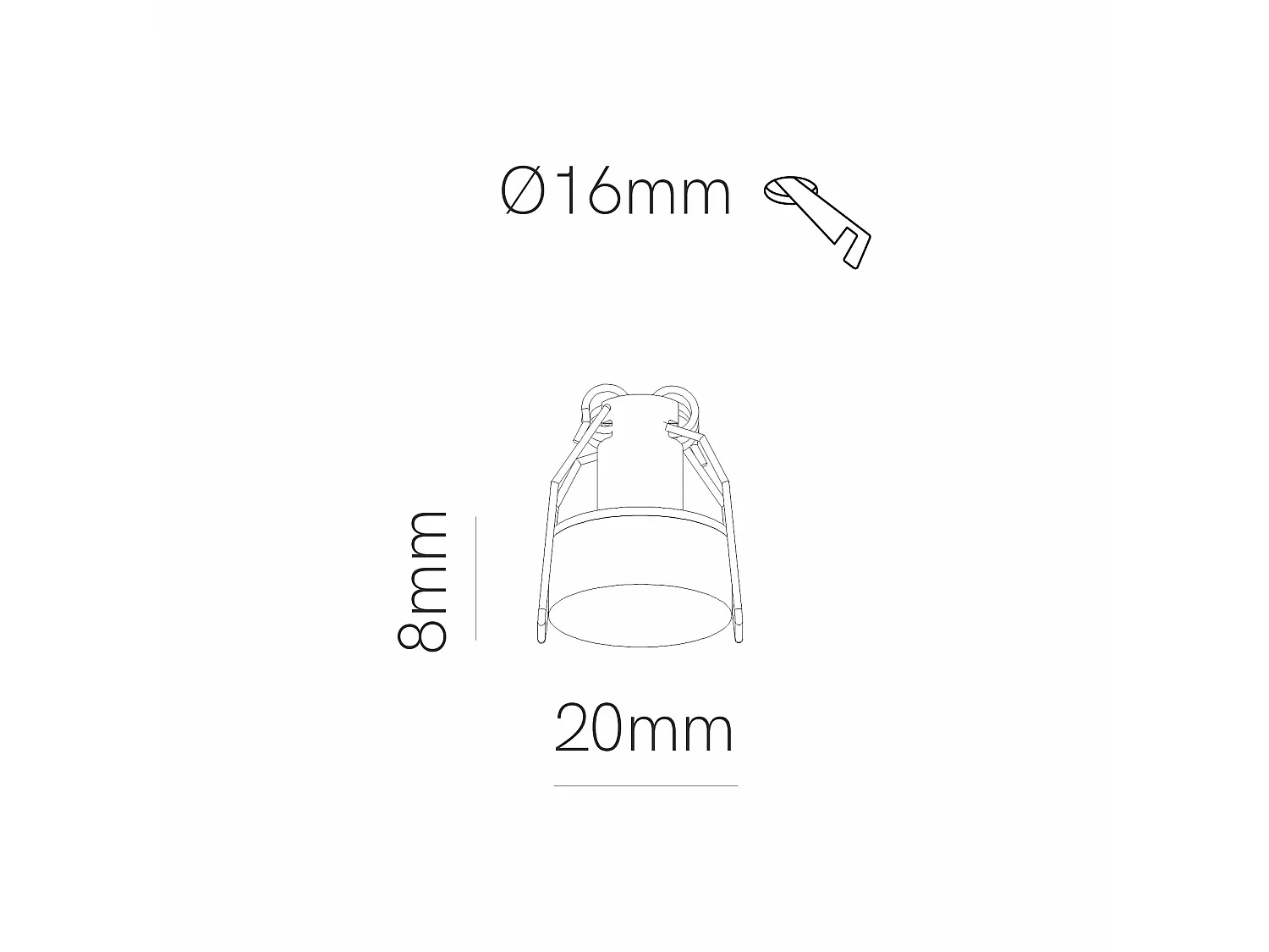 Argo Flat 2W 180º 2700K Mini-LED-Einbaustrahler, mattschwarz - Beneito & Faure, hocheffiziente professionelle Akzentbeleuchtung