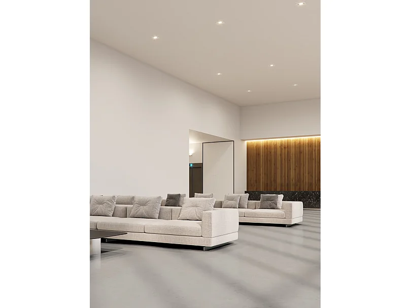 Foco LED empotrable de techo Bonn de 40 W, 4100 K, 100º, luz ambiental indirecta para interiores, acabado blanco mate - Beneito & Faure