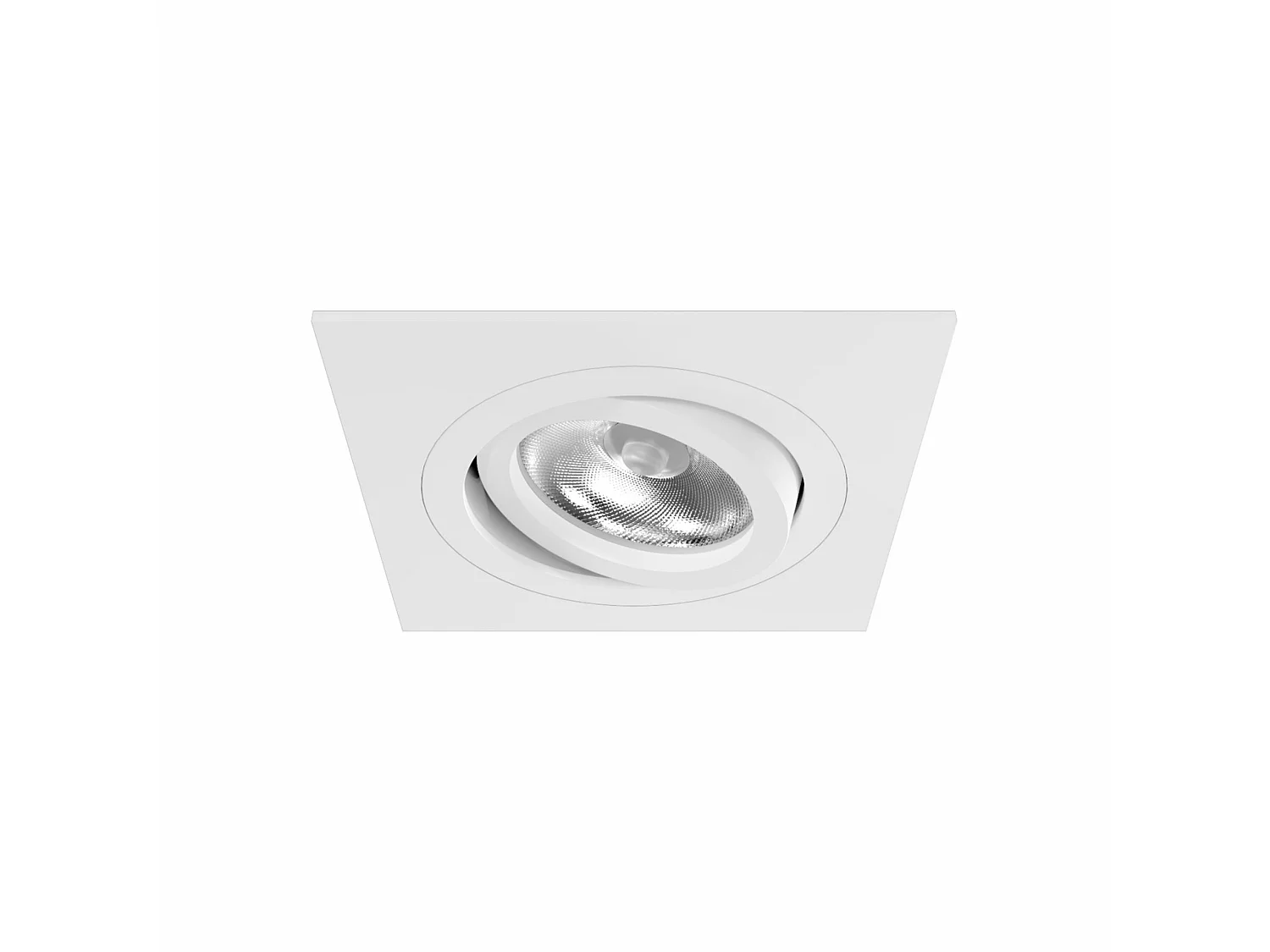 Reflektor wpuszczany LED Zio 50 mm GU10 matowy biały, regulowany kąt nachylenia 45° i obrót 360°, IP20 do sufitów - Beneito & Faure