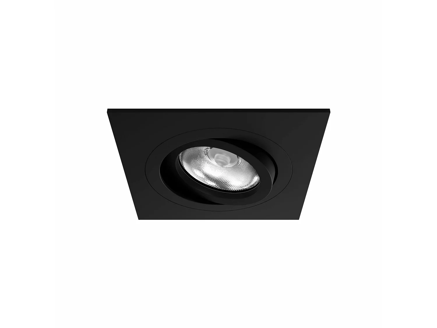 Zio Inbouw LED-spot 50 mm GU10 Matzwart, 45° kantelbaar en 360° draaibaar, IP20 voor plafonds - Beneito & Faure