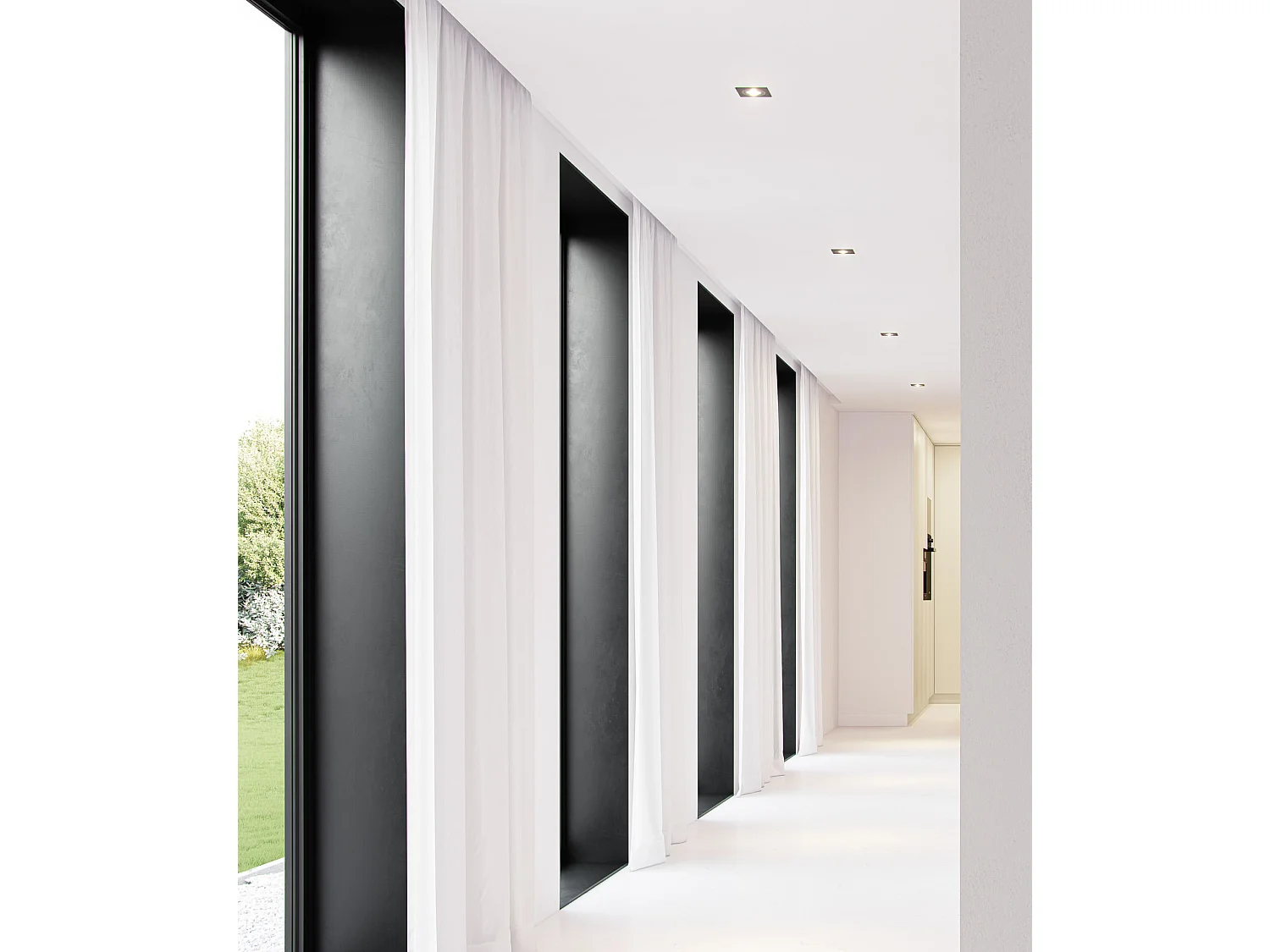 Zio Inbouw LED-spot 50 mm GU10 Matzwart, 45° kantelbaar en 360° draaibaar, IP20 voor plafonds - Beneito & Faure