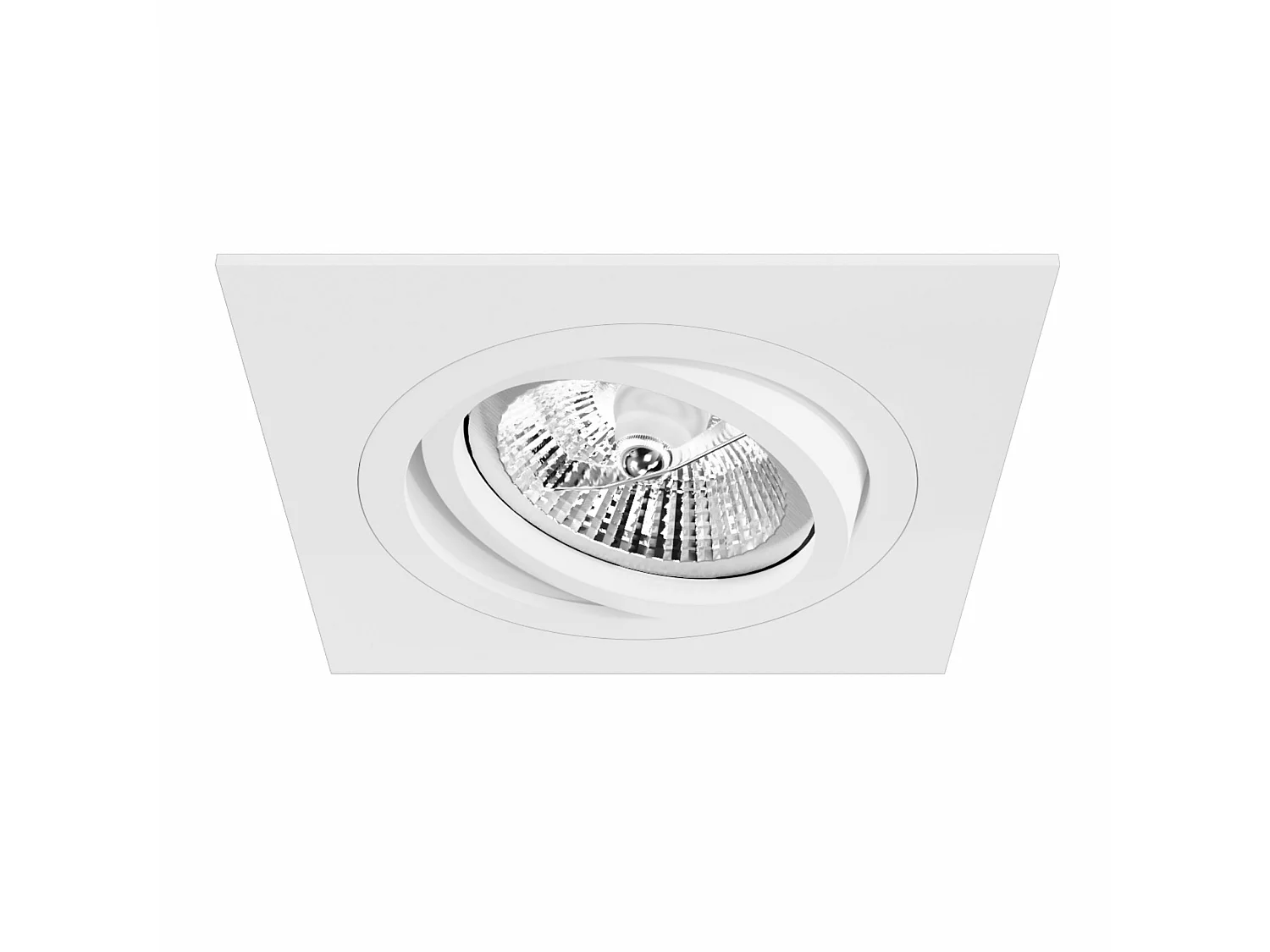 Spot encastré orientable Avant SQ 111 mm pour ampoules GU10, cadre en aluminium blanc mat, indice de protection IP20 - Beneito & Faure