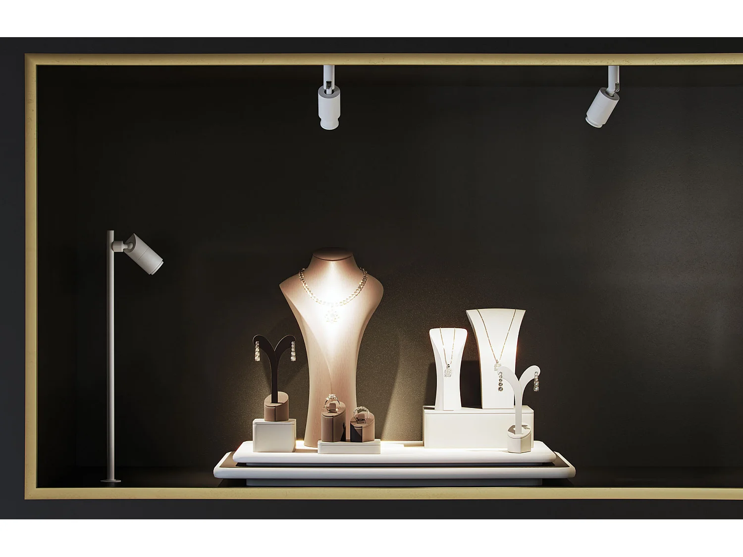 Beneito & Faure Mini-LED-Einbauprojektor mit Mikrozoom, 2W, einstellbarer Winkel 15°-36°, 2700K, Mattweiß, hoher Farbwiedergabeindex CRI > 90