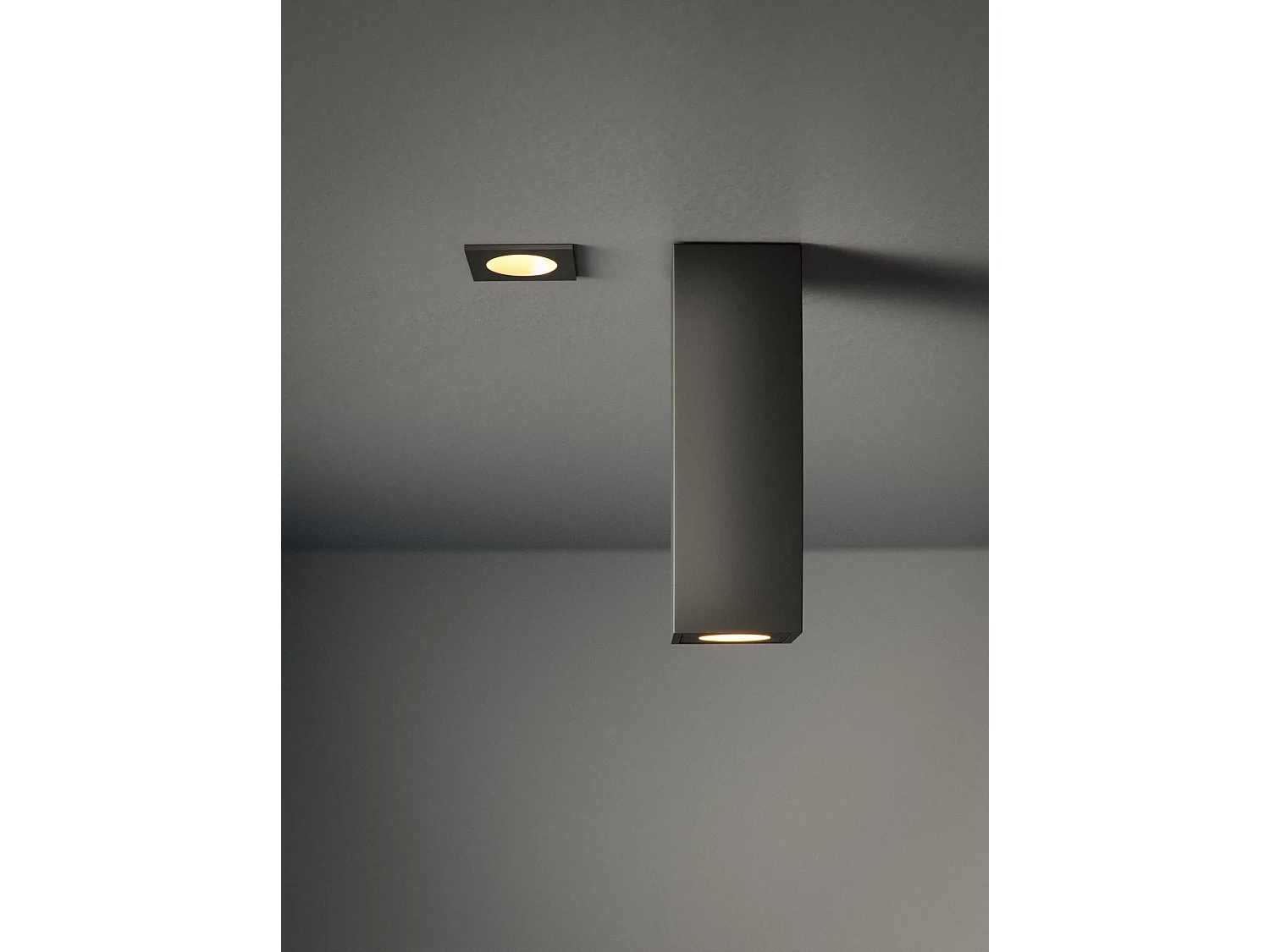 Nano Pulsar SQ Surface Noir Mat - Spot encastré LED 3,5 W 30°, température de couleur sélectionnable, design carré - Beneito & Faure