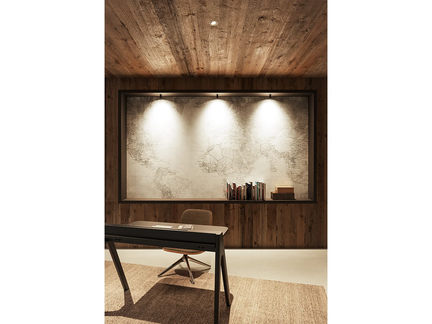Nano Oxo SQ 4W LED-Einbaustrahler, 45°-Farbtemperaturschalter, 2700K/3200K/4000K, Mattschwarz - Verstellbar und vielseitig - Beneito & Faure