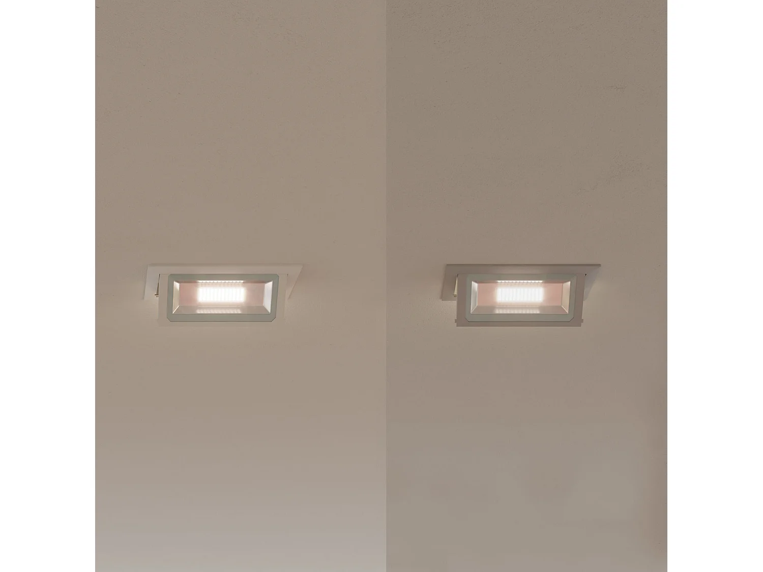 Foco LED empotrable de techo Bonn de 40 W, 3000 K, 100º, luz ambiental indirecta para interiores, acabado blanco mate - Beneito & Faure