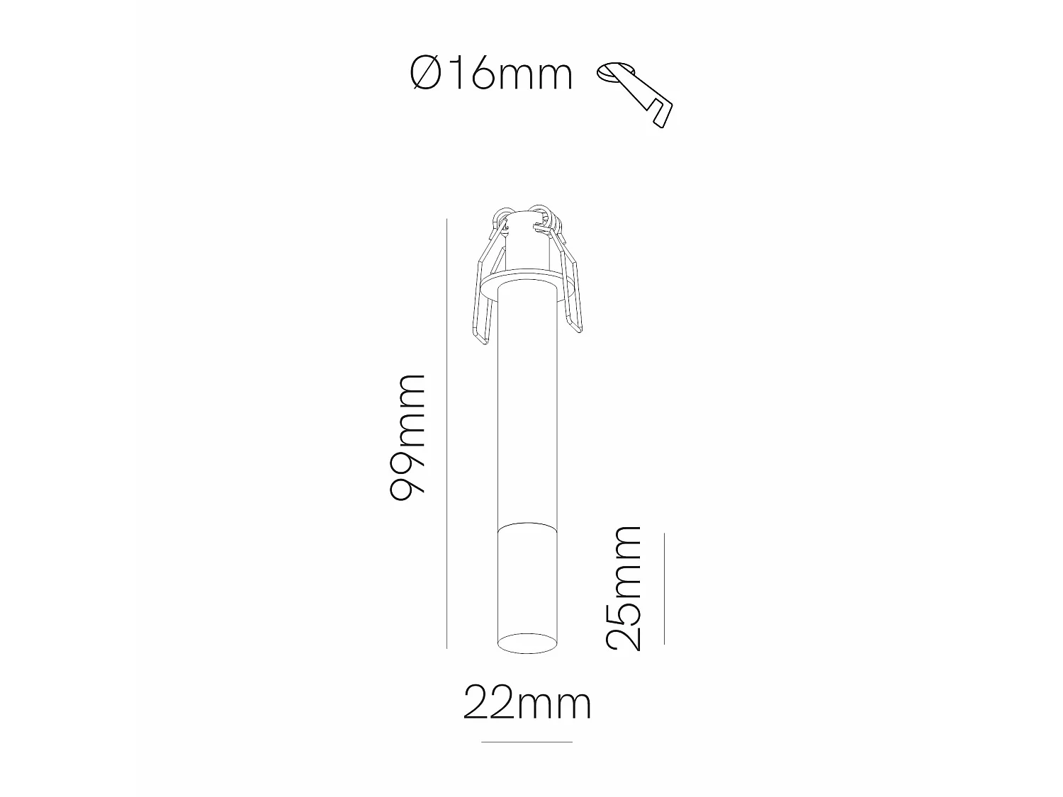 Mini foco LED empotrable Argo XL de 3,5 W y 180 grados, 2700 K, negro mate - Iluminación de acento de alta reproducción cromática - Beneito & Faure