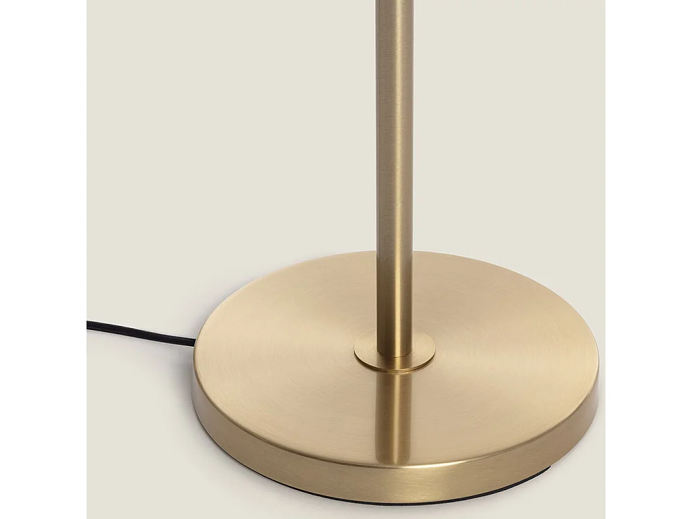 Kano - Lampadaire avec 3 points lumineux en verre H148cm - Laiton