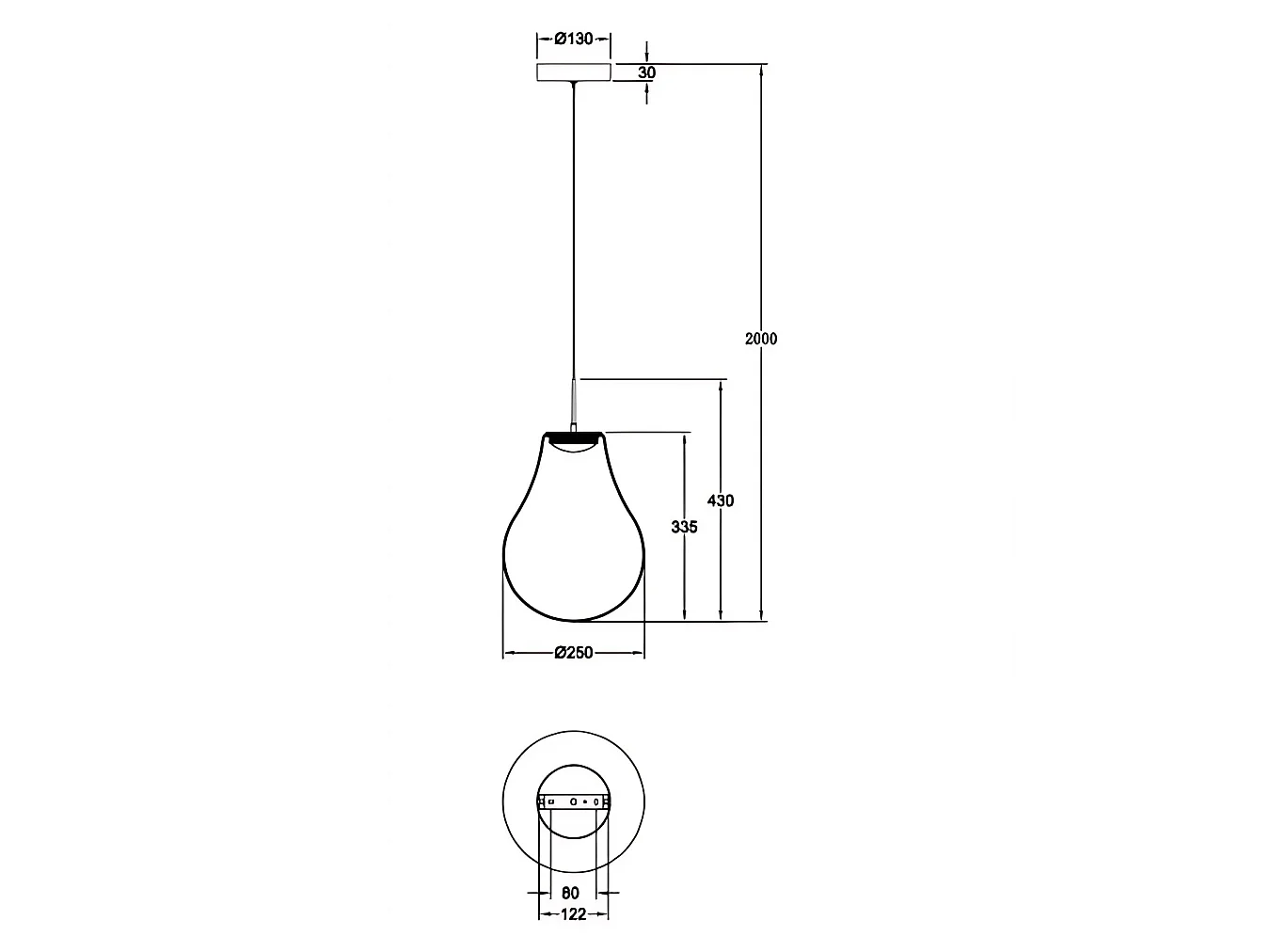 Suspension Led Noa 14W 1510Lm, Température 2700-4000K, Intensité Variable, Structure En Métal Et Verre Borosilicate, Superbe Finition Fumée.