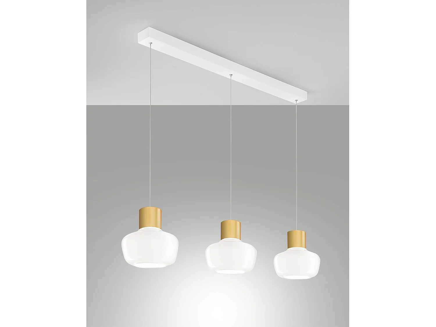 Kino Sospensione Bianco 3Luci Lin.