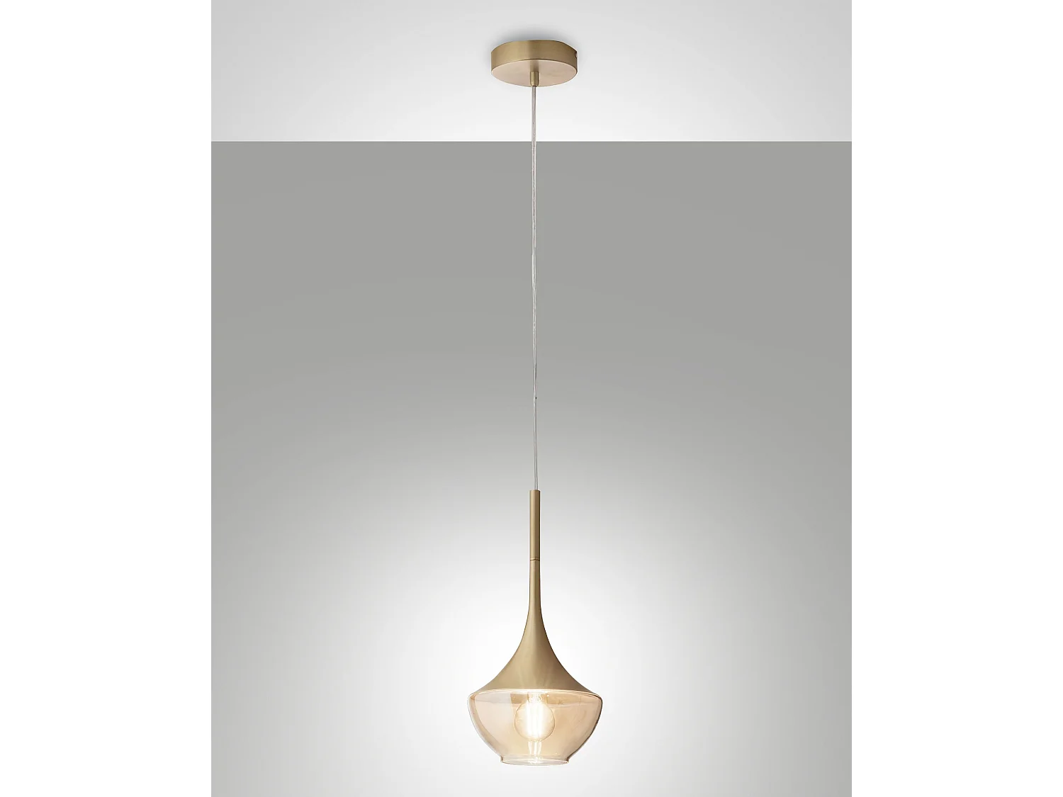 Suspension Apollo En Métal Et Laiton Soufflé - Design Moderne, Douille E27, Structure Orientable 2000 Mm, Idéale Pour L'Éclairage Intérieur
