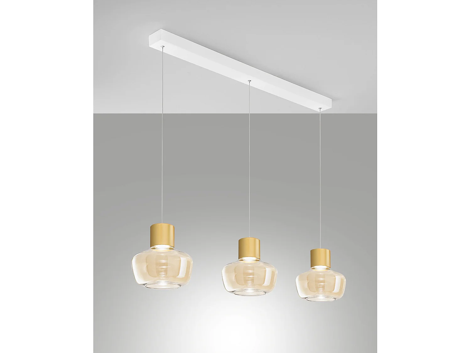 Kino Sospensione Cognac 3Luci Lin.