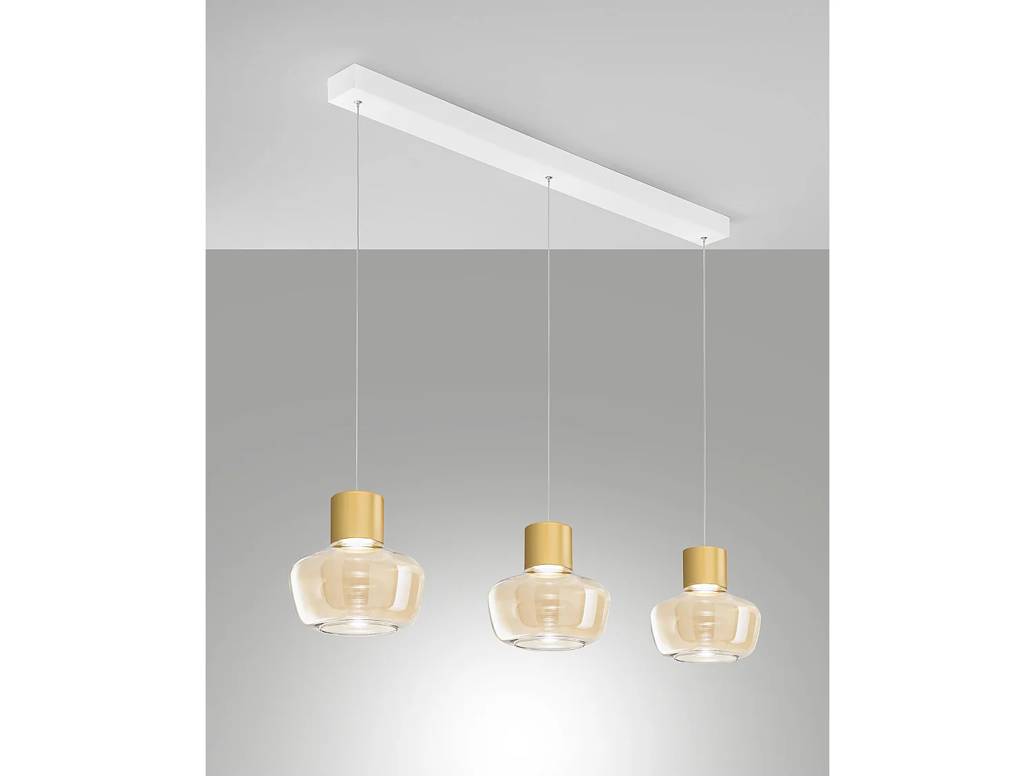 Kino Sospensione Cognac 3Luci Lin.