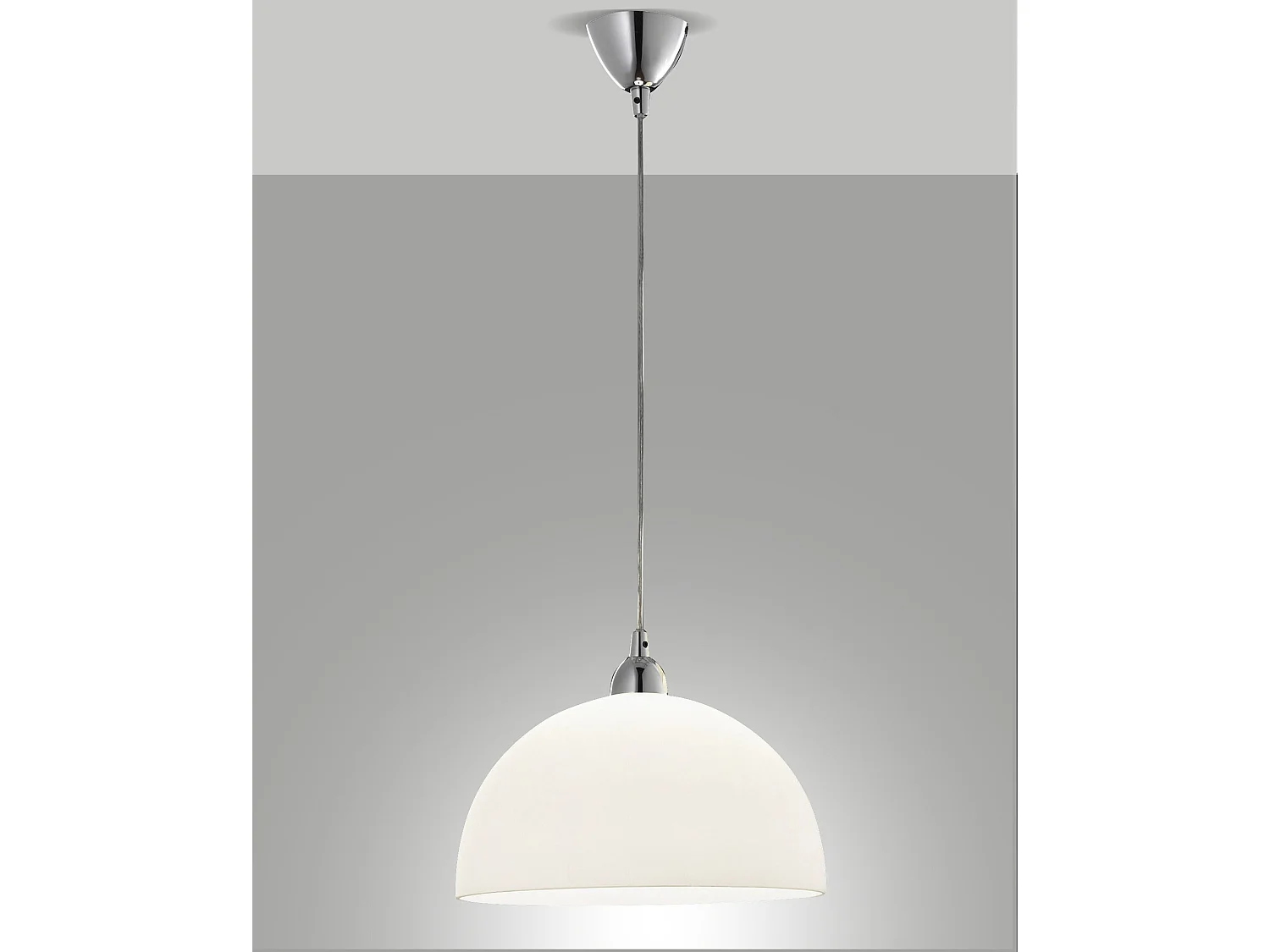 Candeeiro de Suspensão Nice em Metal e Vidro Centrifugado Branco, com Casquilho E27 60W, IP20, Design Moderno e Elegante, Código 2908-45-102
