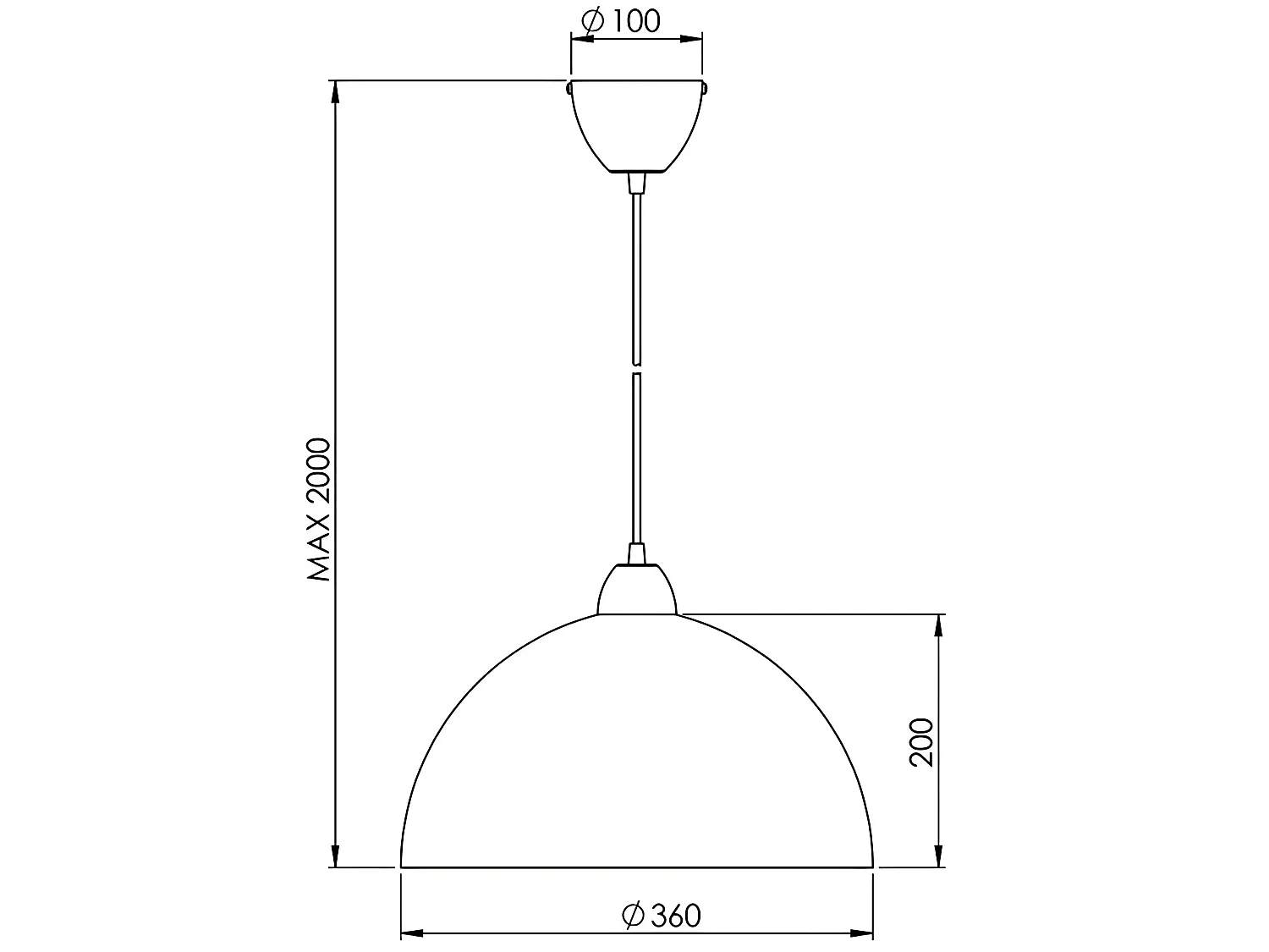 Candeeiro de Suspensão Nice em Metal e Vidro Centrifugado Branco, com Casquilho E27 60W, IP20, Design Moderno e Elegante, Código 2908-45-102