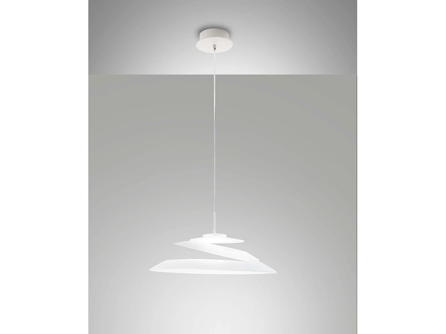 Sospensione Led Bianca Collezione Aragon Fabas 1 Luce Design Moderno Elegante