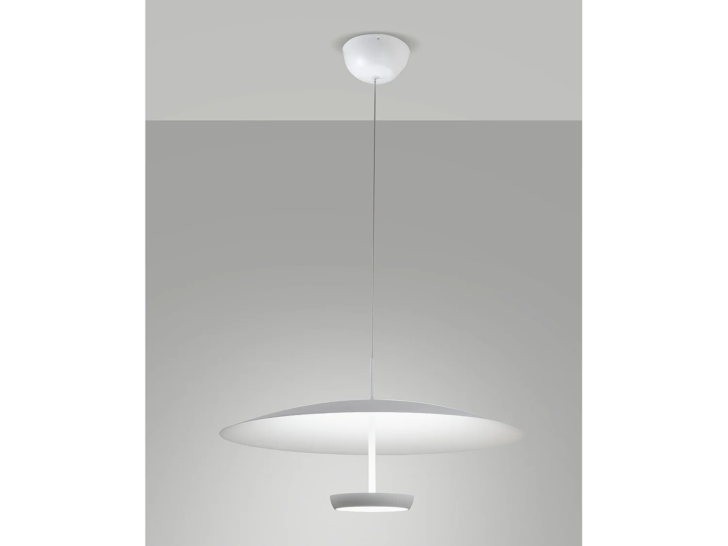 Sospensione Yuko Bianco Fabas 1 Luce Design Elegante Collezione YUKO