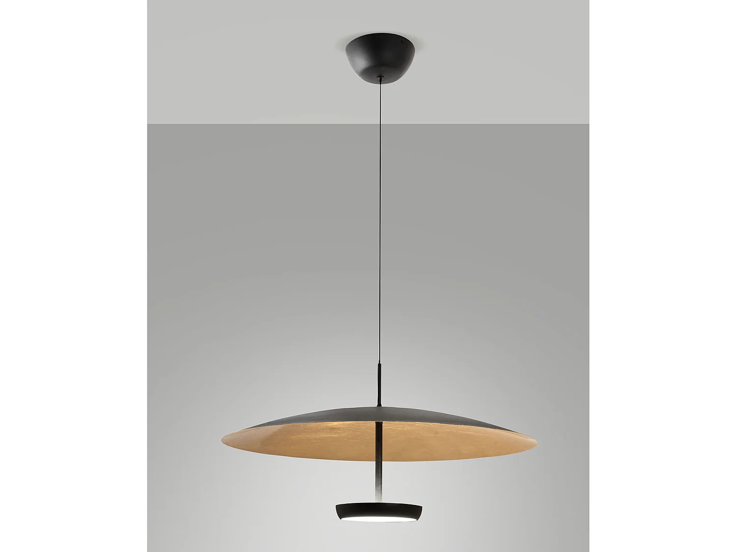 Yuko Sospensione Foglia Oro Nero Collezione YUKO Lampada Led Regolabile 1 Luce