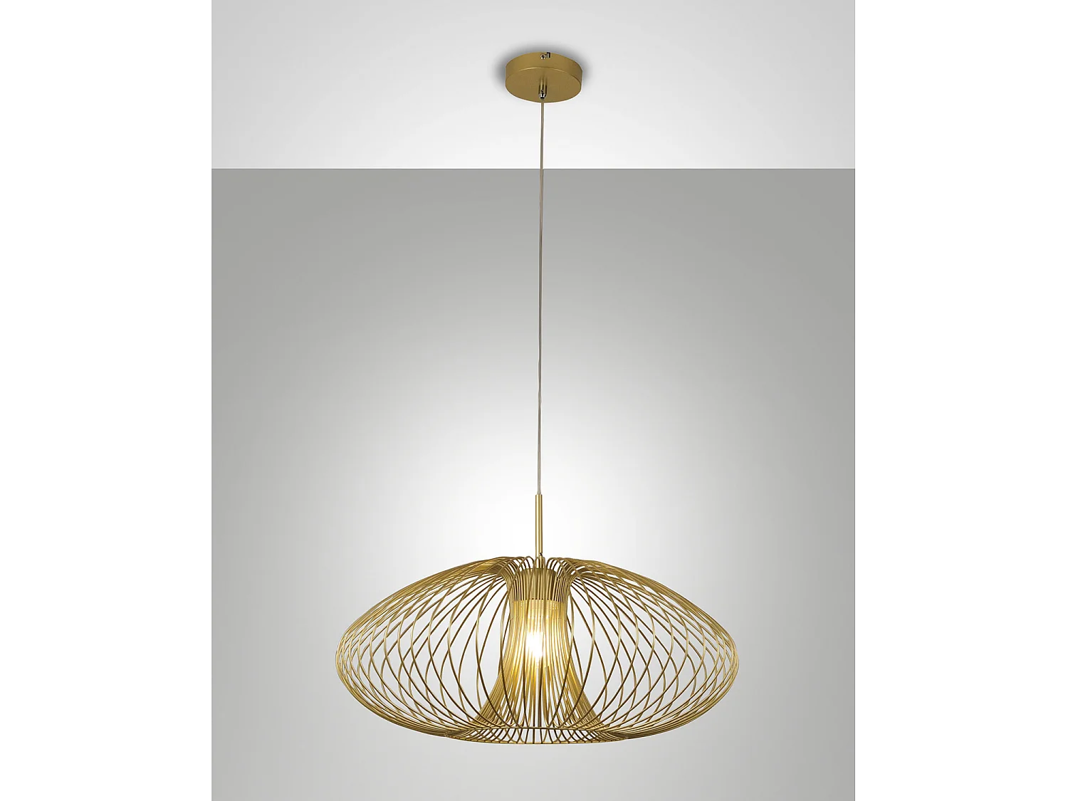 Fassa Sospensione Oro Opaco 1 Luce Collezione FASSA Stile Elegante e Regolabile