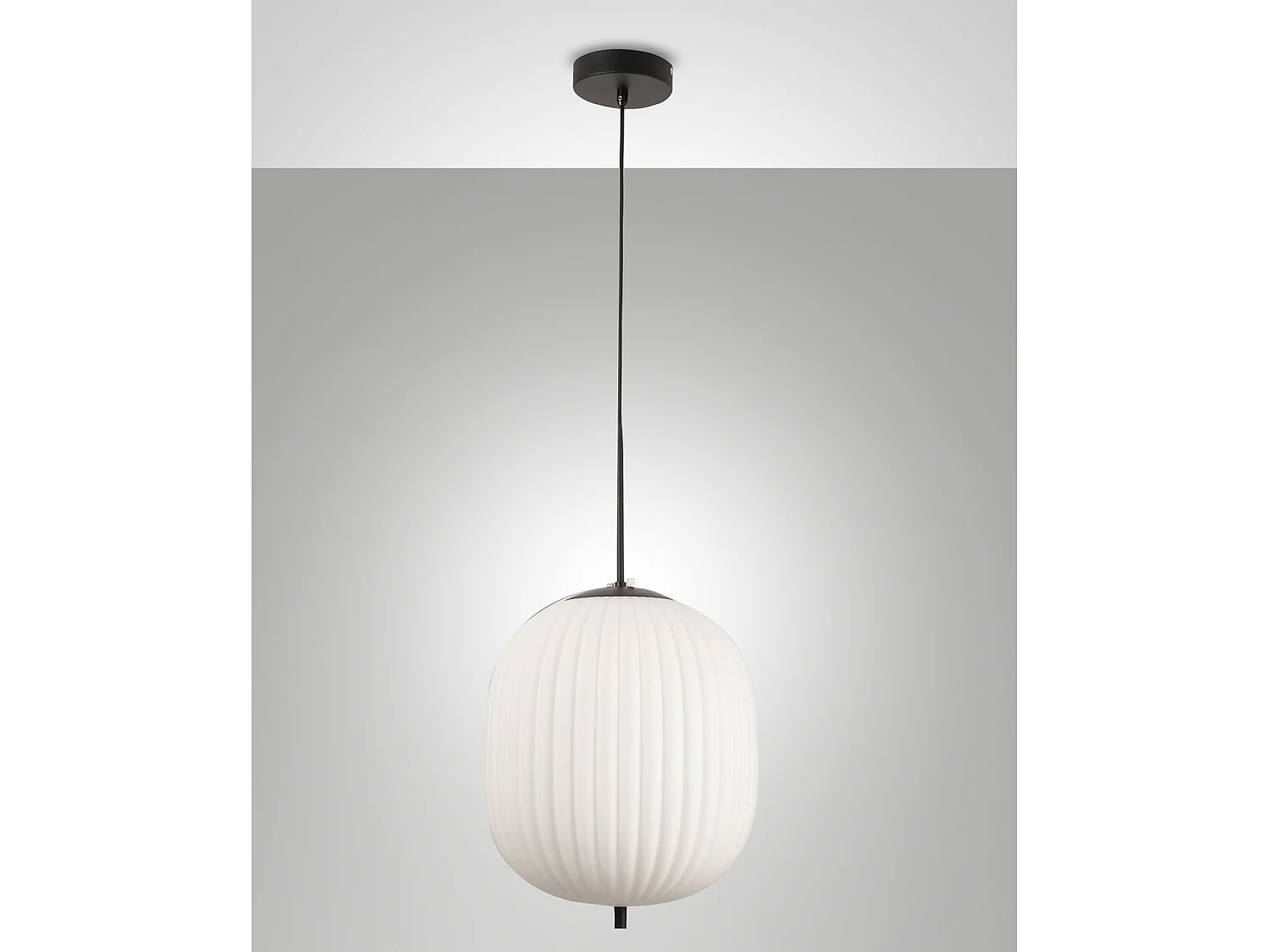 Lampada a Sospensione Nera Domizia Fabas Collezione 1 Luce Design Moderno