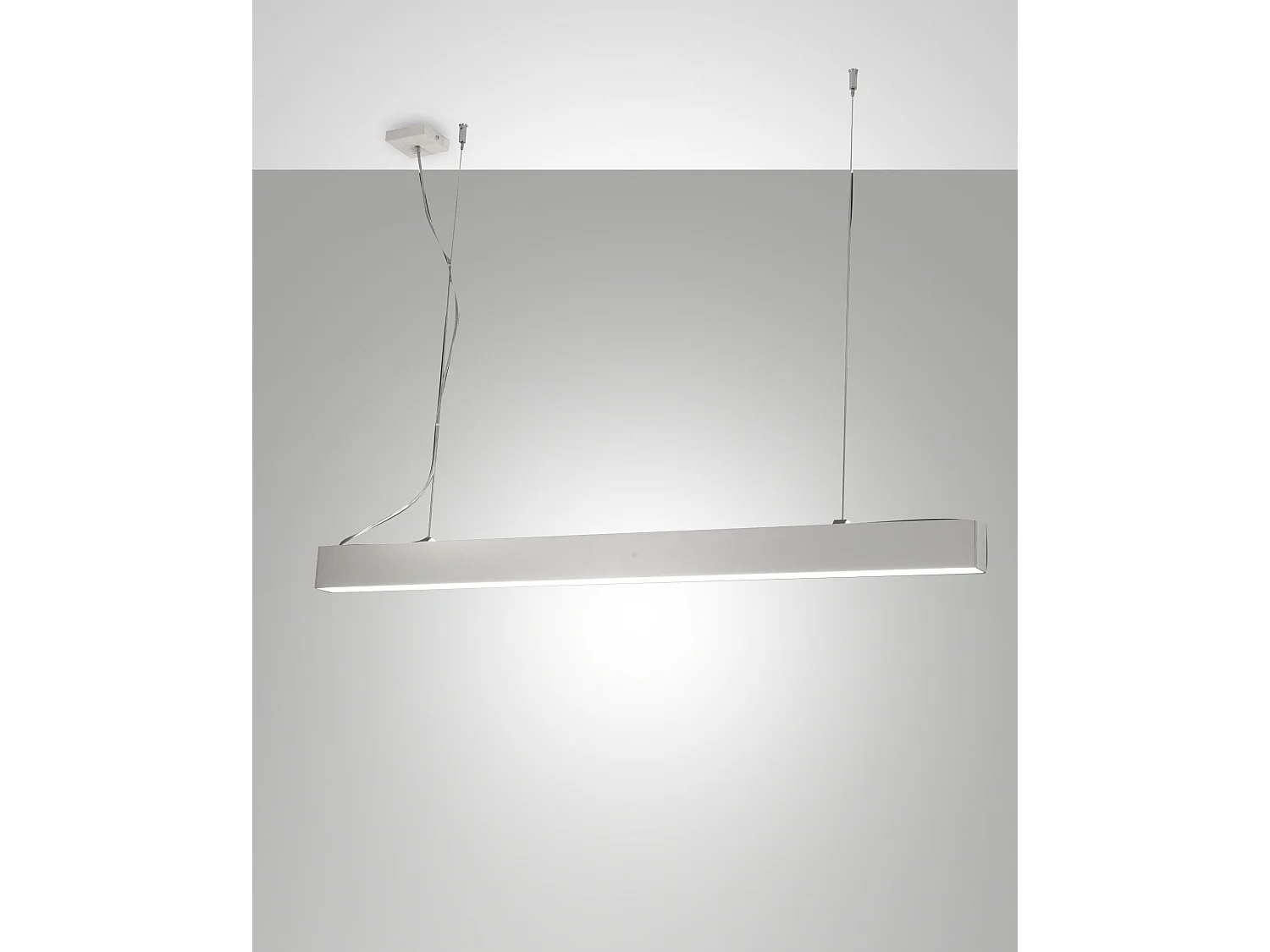 Next Candeeiro de Suspensão LED 58W 7020 lm 3000K Estrutura em Metal e Policarbonato Cor Branca, Design Moderno e Regulação de Intensidade