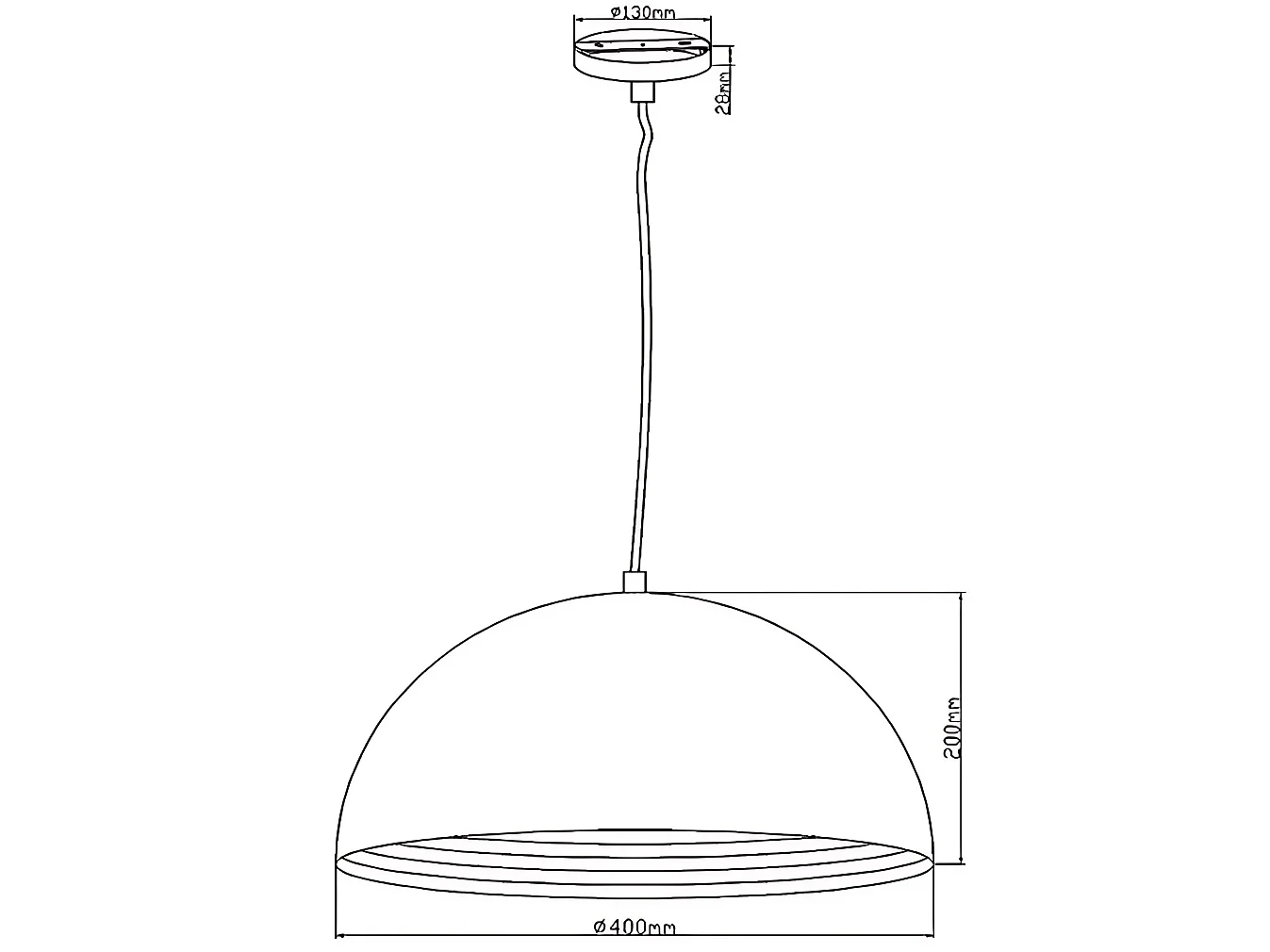 Suspension Dingle En Métal Noir Et Doré, Douille E27, Design Moderne Et Élégant Pour L'Intérieur, Réglable, Diamètre 40 Cm, 3215-40-101