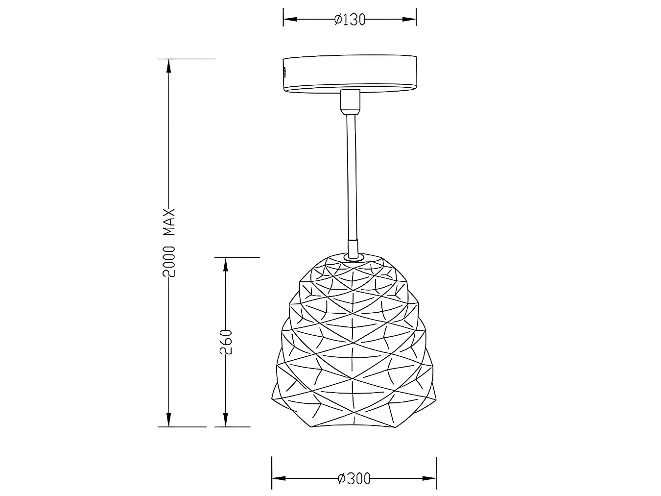 Duchessa Candeeiro de Suspensão em Metal e Cerâmica Branca Ø300mm, Casquilho E27 40W, Compatível com Luz Inteligente, Classe 1, Design Elegante