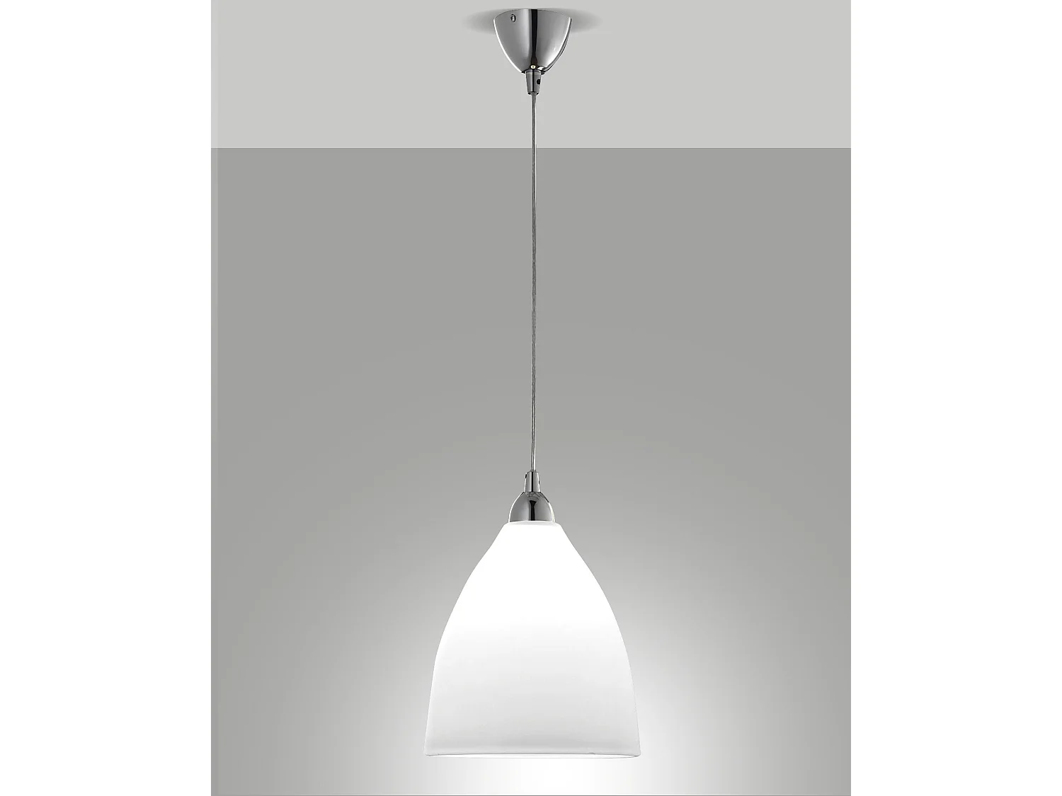 Candeeiro de Suspensão Provença em Metal e Vidro Centrifugado Branco, Casquilho E27 60W, Design Clássico e Elegante, IP20, Código 2907-45-102
