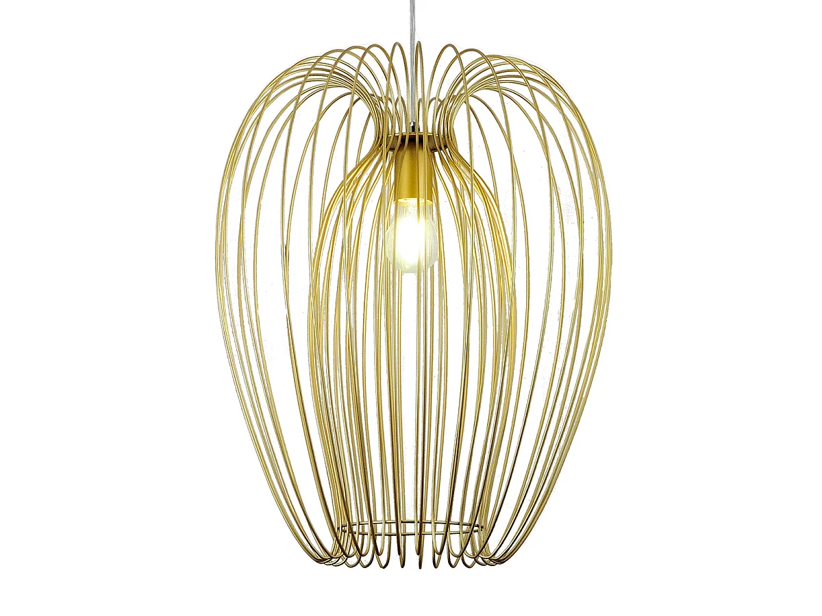 Lampada da Soffitto Camp Sospensione Oro Opaco D.400 Fabas Collezione CAMP 1 Luce