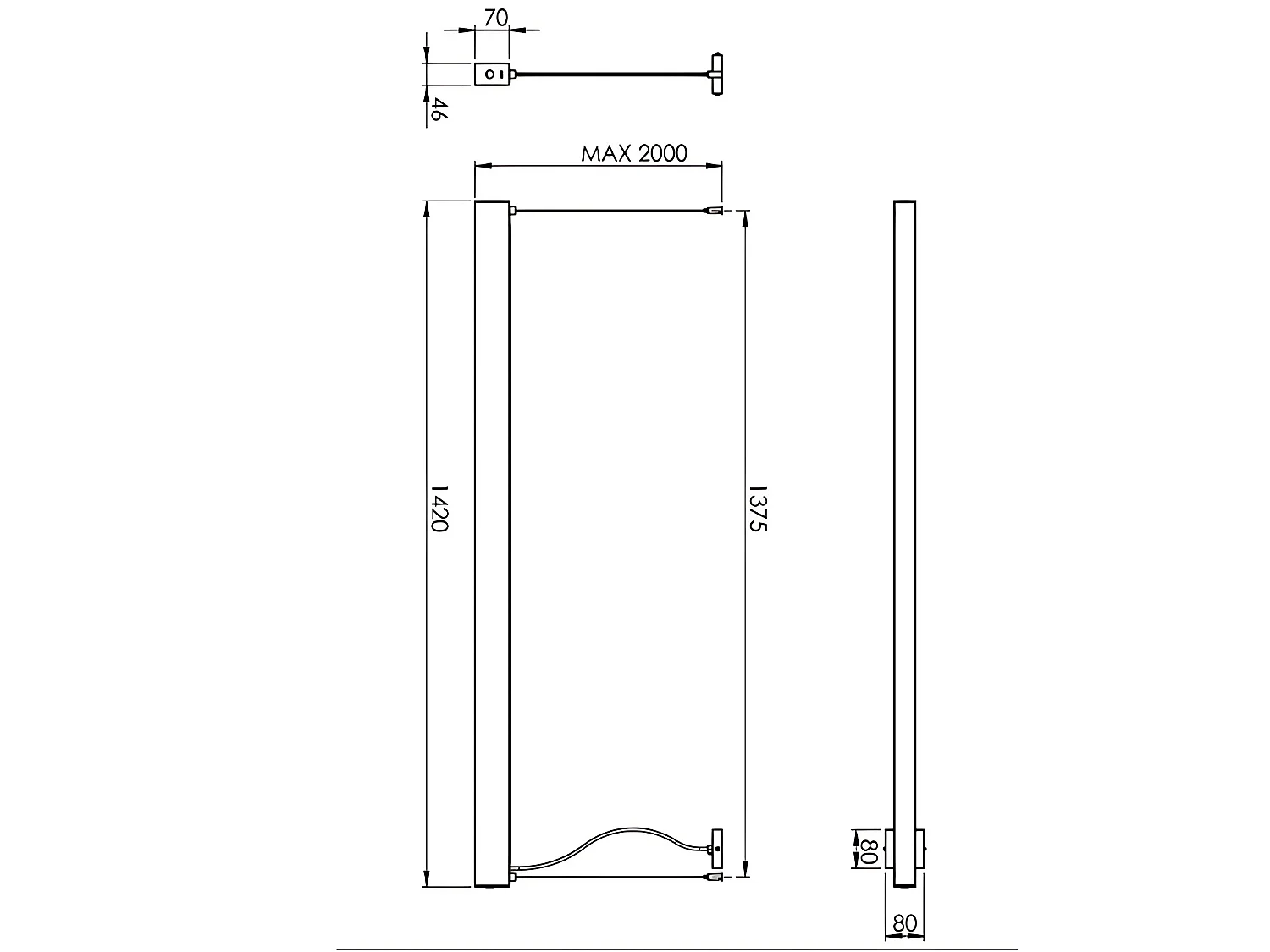 Next LED-hanglamp 58W 7020lm 3000K, metalen en polycarbonaat constructie, zwarte kleur, modern design en lichtregeling.