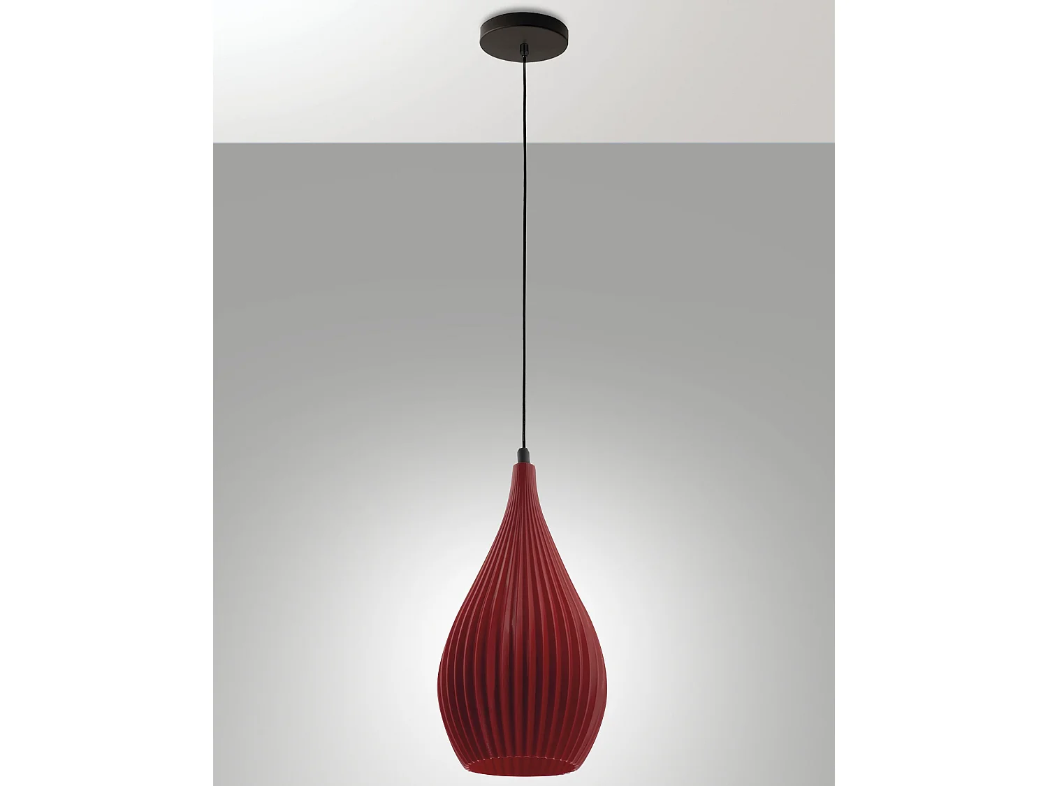 Lisa hanglamp van metaal en plantaardig plastic - Bordeaux, E27 fitting, elegante en duurzame constructie, IP20, 230V - Design Line