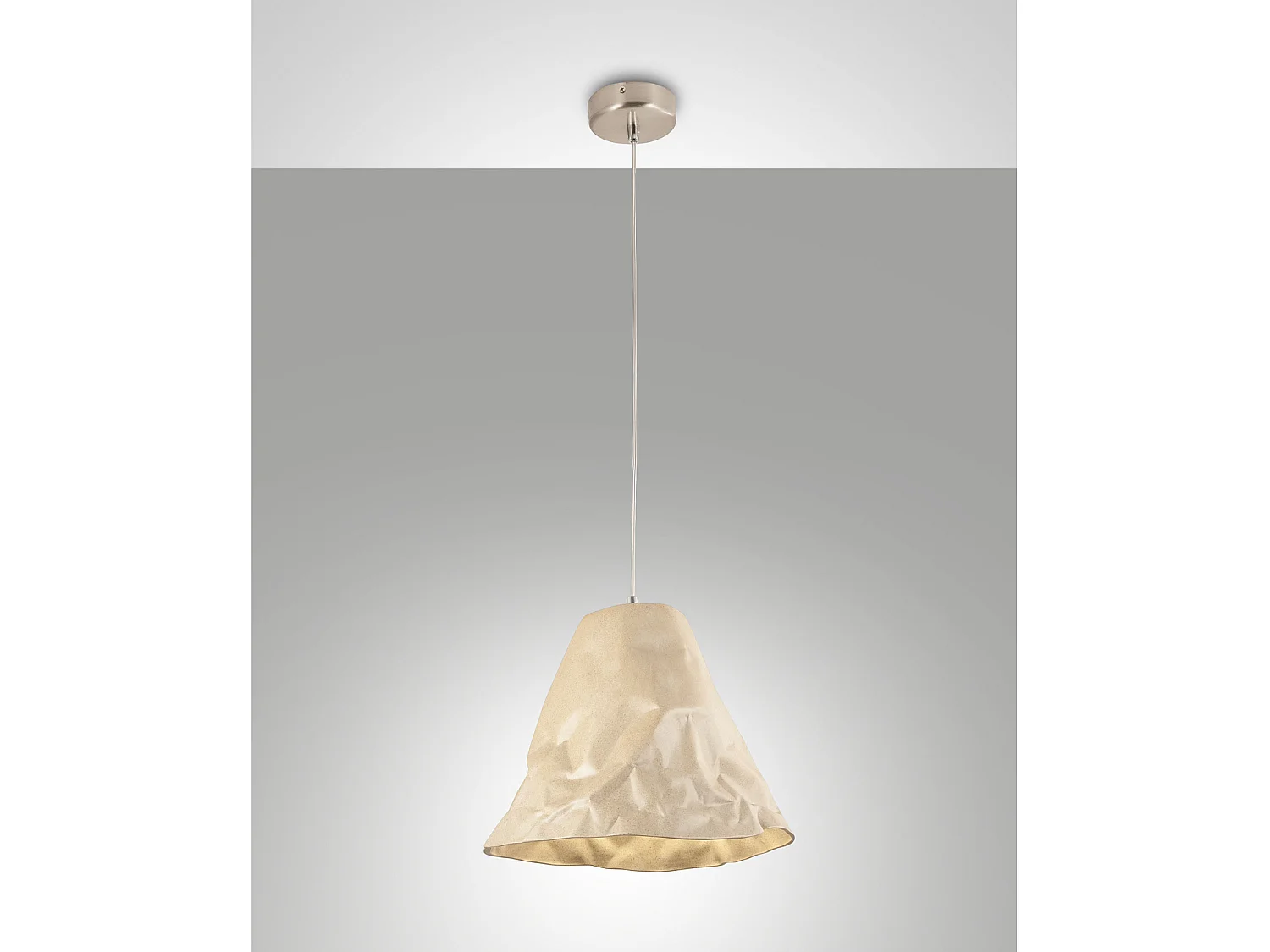 Crumple Sospensione Kaki Lampada 1 Luce Collezione CRUMPLE Design Elegante Moderno