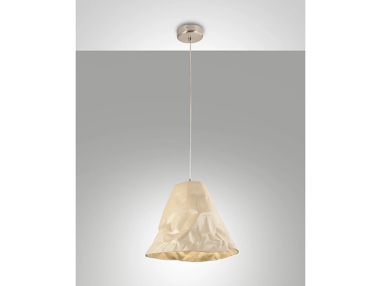 Crumple Sospensione Kaki Lampada 1 Luce Collezione CRUMPLE Design Elegante Moderno